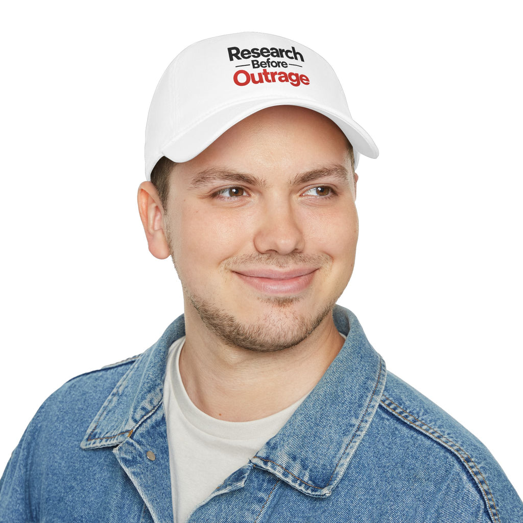 Research Before Outrage Baseball Cap | Social Media & True Crime Gift