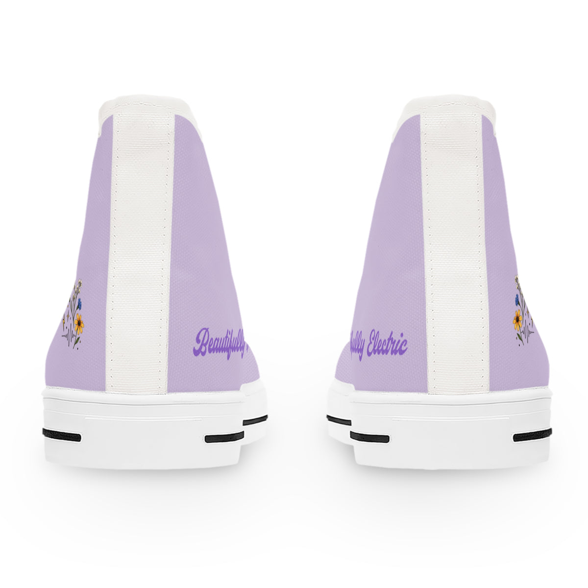Beautifully Electric Women’s Epilepsy Awareness High-Top Canvas Sneakers