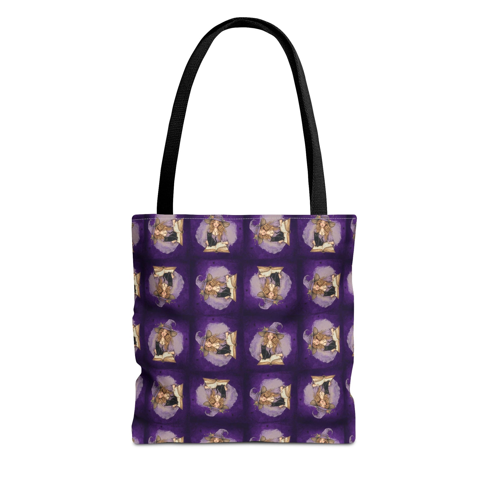 Vibrant Witchy Cat Lady Tote Bag