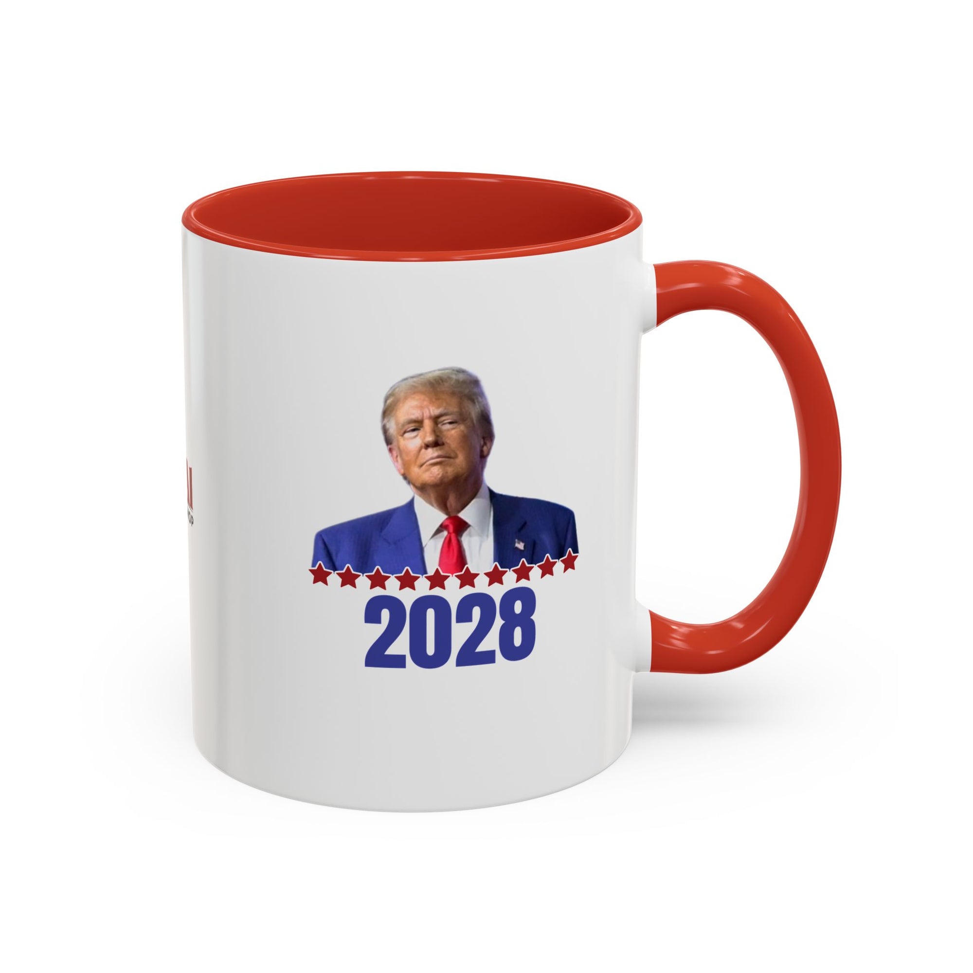 Trump 2028 Accent Coffee Mug - Ceramic Mug for Political Enthusiasts