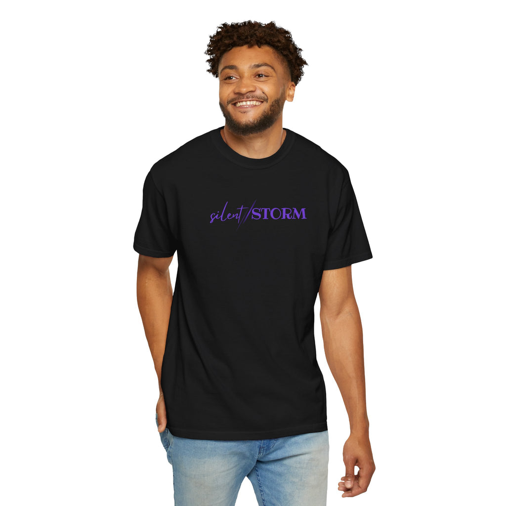 Silent Storm Unisex T-Shirt – Epilepsy Awareness Purple Statement Tee