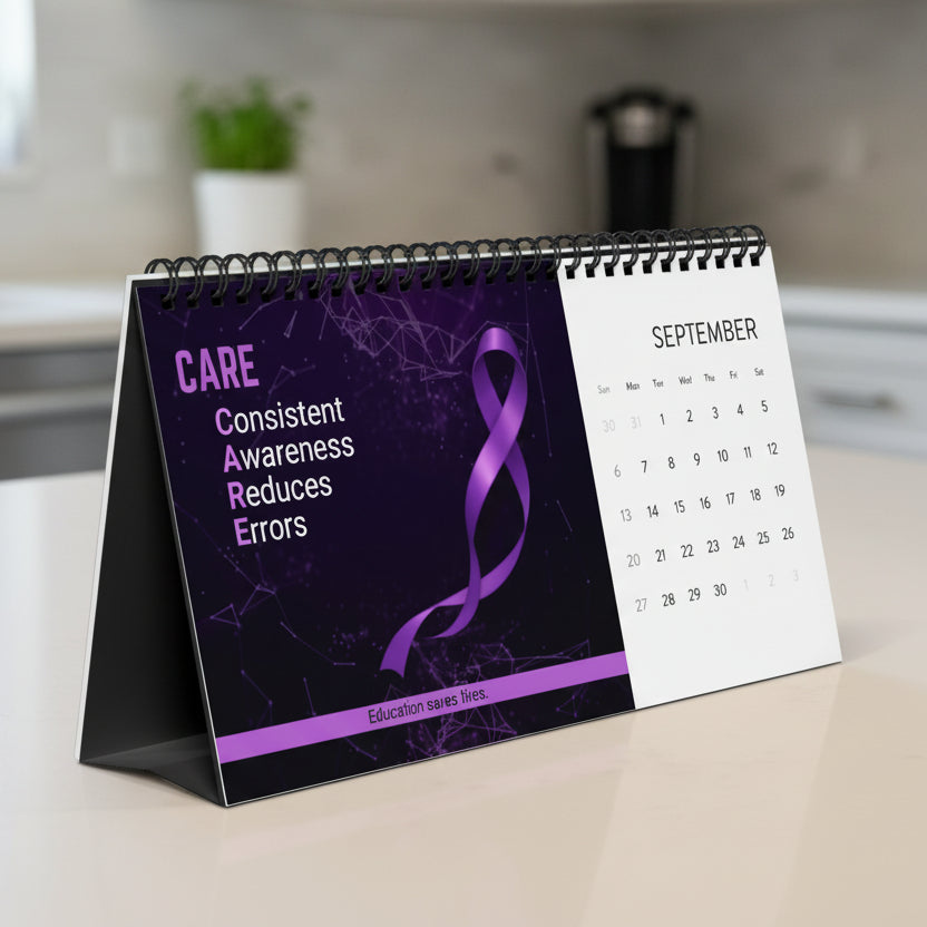 What the Letters Hold – 2026 Epilepsy Awareness Desk Calendar