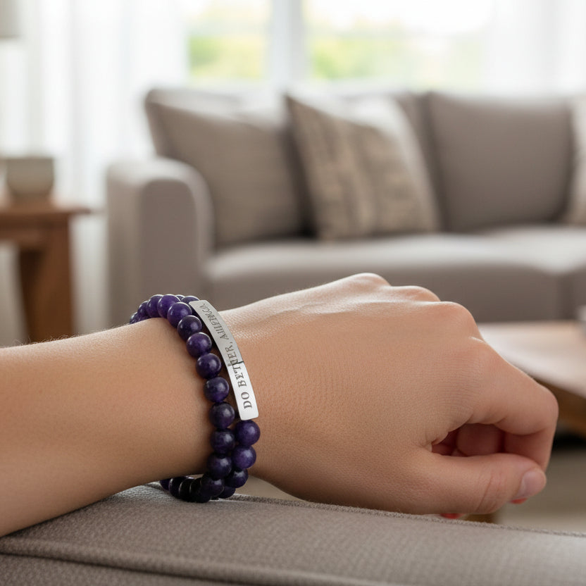 Do Better, America Bracelet – Engraved Stainless Steel Stretch Bracelet