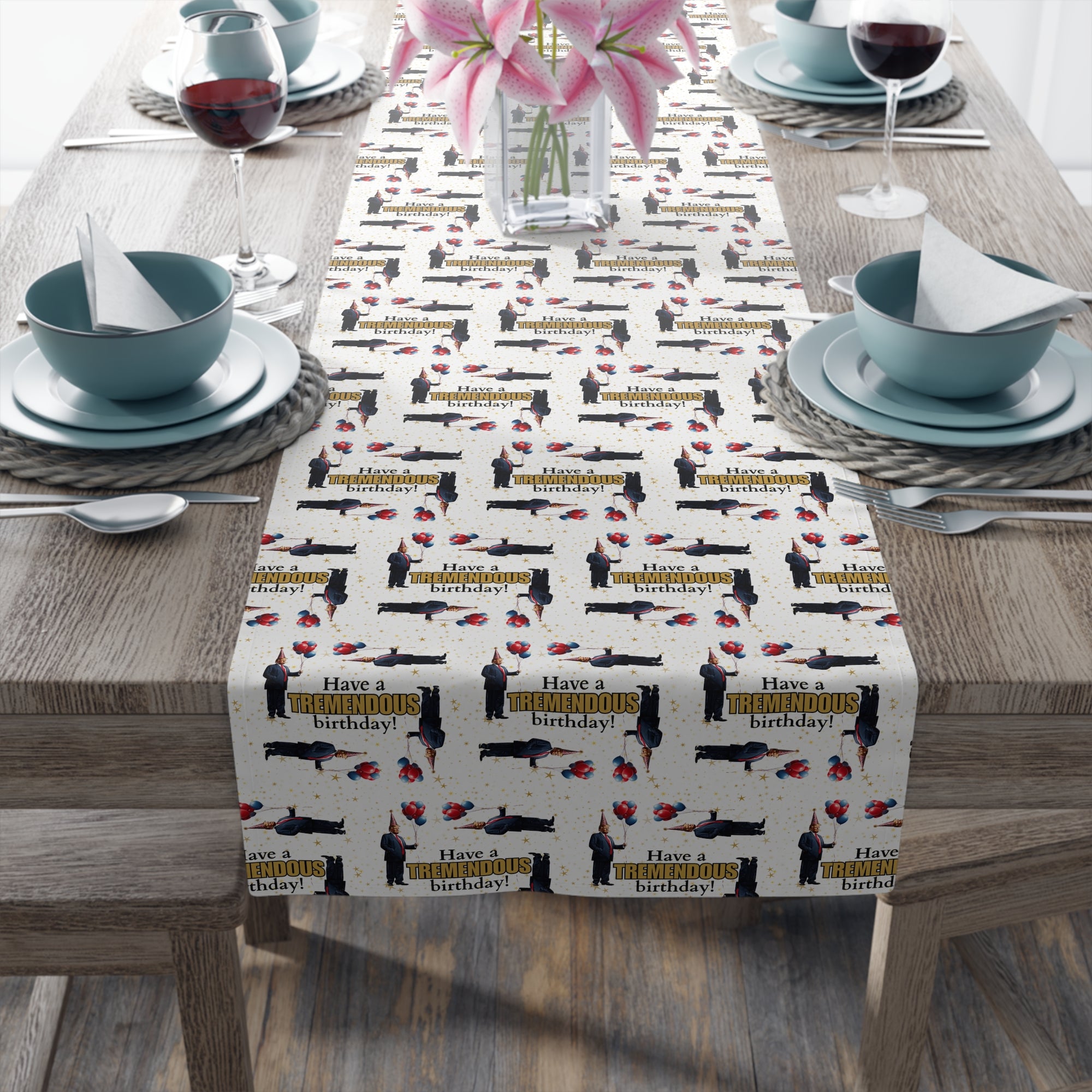 Tremendous Trump Birthday Table Runner