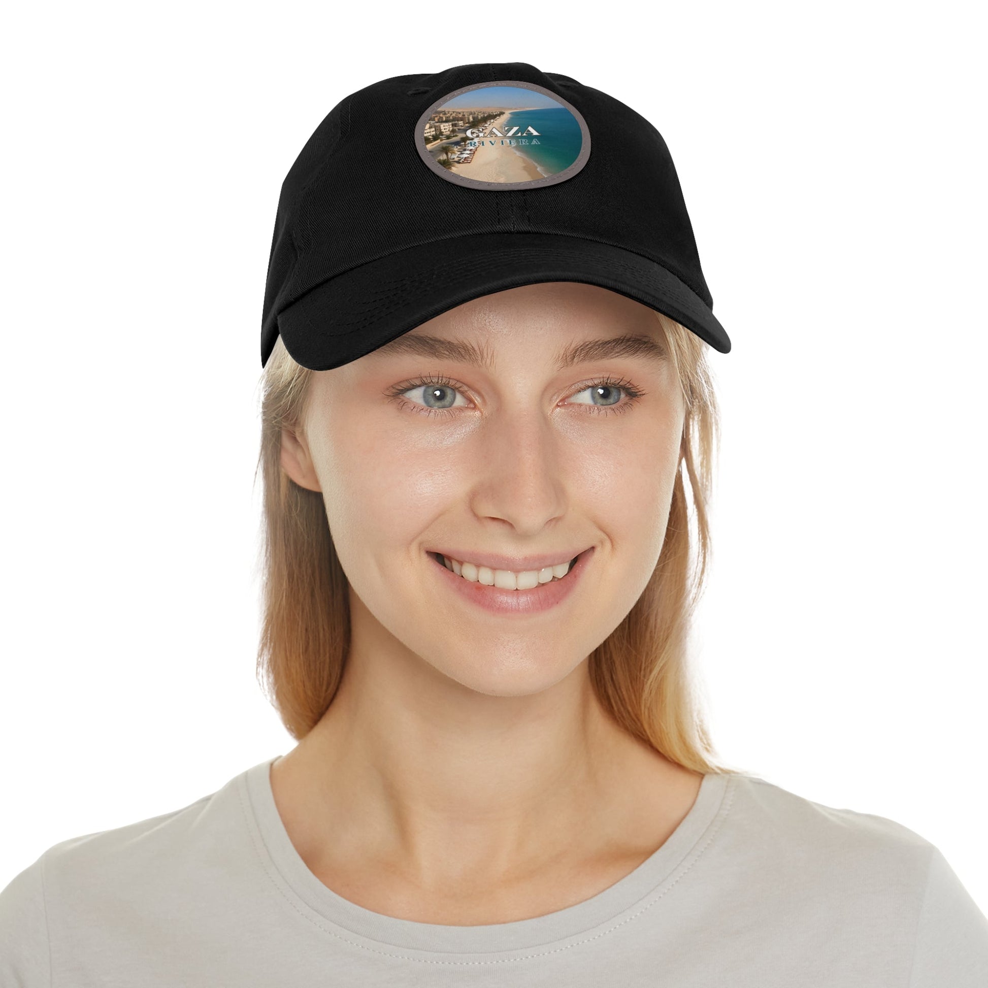 Gaza Riviera Dad Hat with Leather Patch Printify