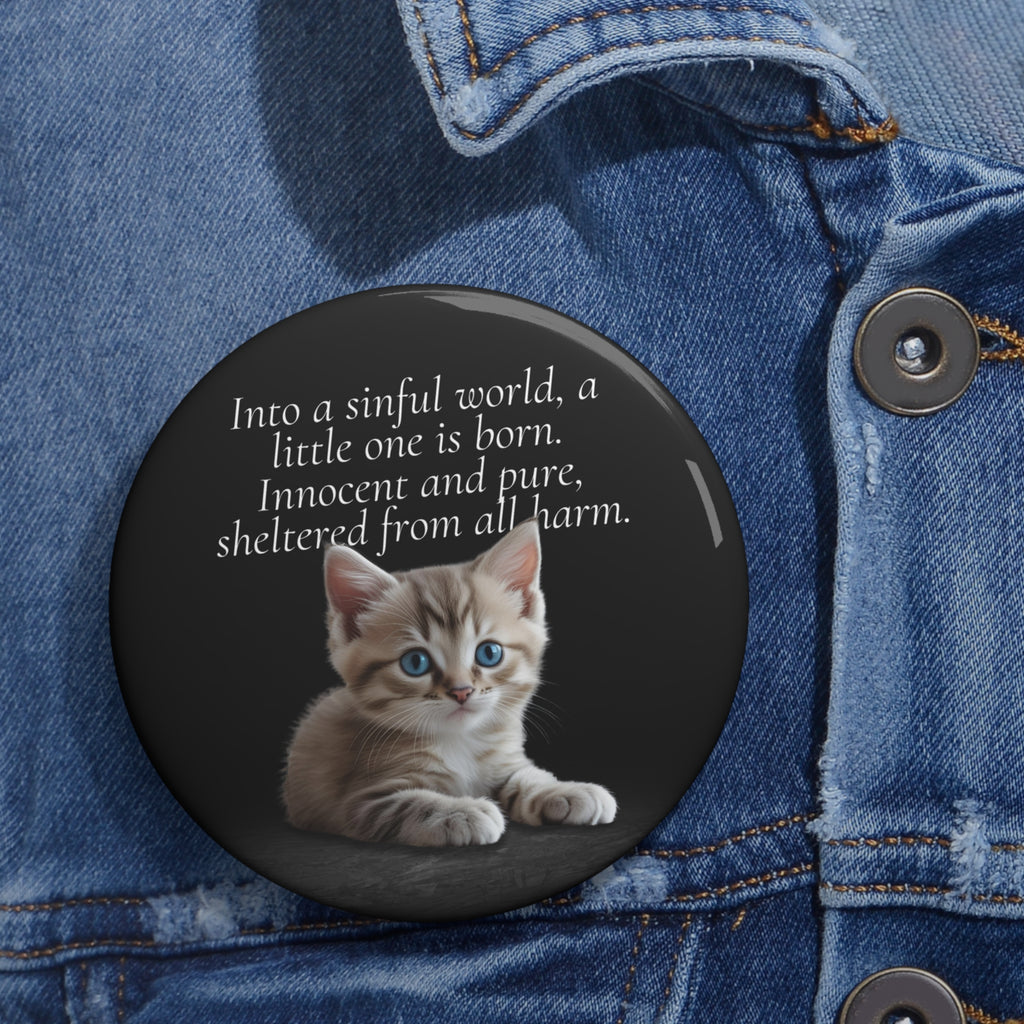 Photo depicting the ​A Little One is Born Pin Buttons from EpiAl's Shop.