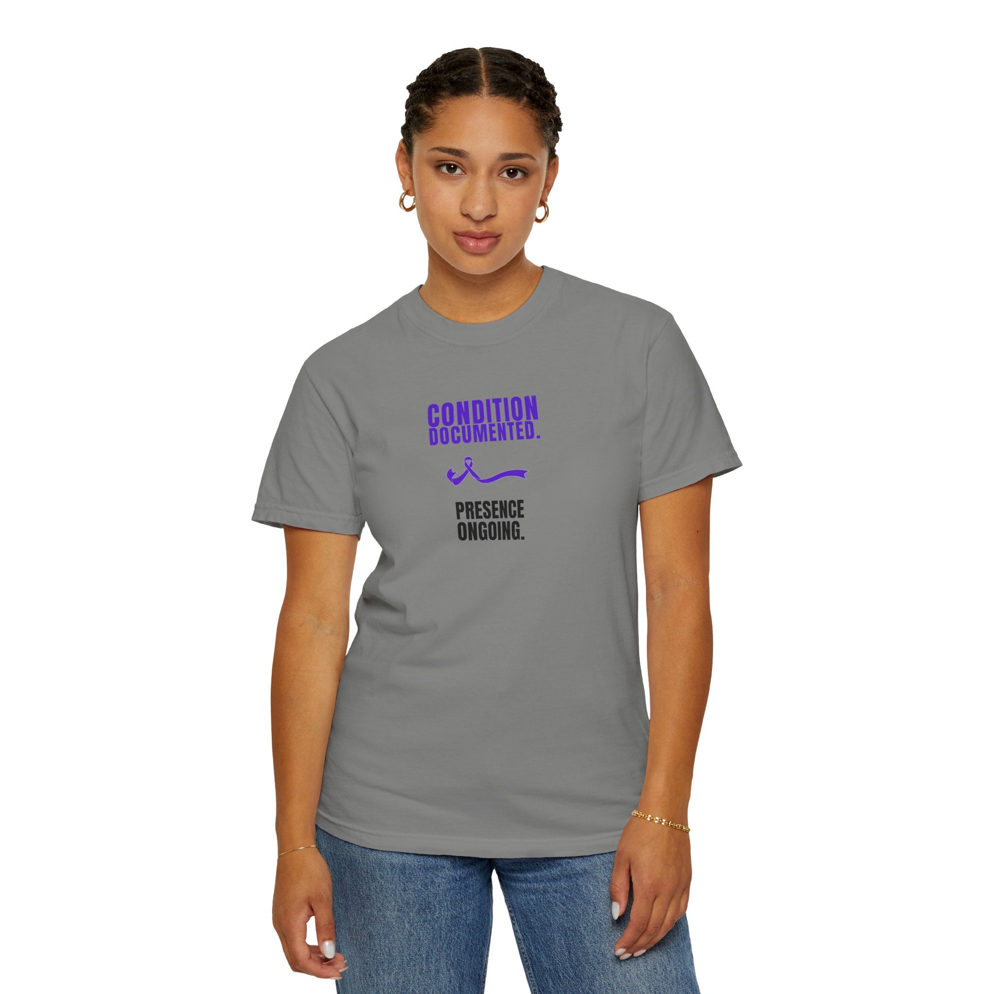 Condition Documented. Presence Ongoing. – Epilepsy Awareness T-Shirt