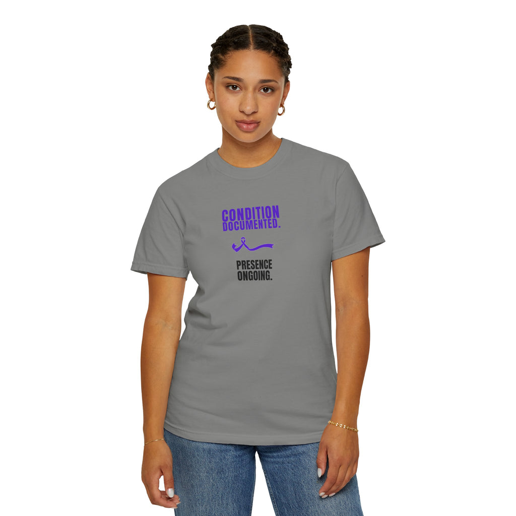 Condition Documented. Presence Ongoing. – Epilepsy Awareness T-Shirt