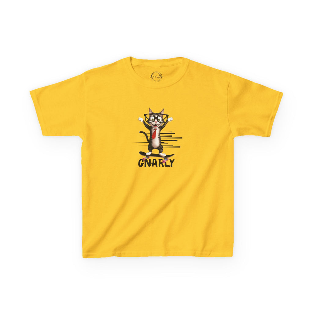 Kids Gnarly Cat Tee - Fun and Playful Cotton T-Shirt for Children