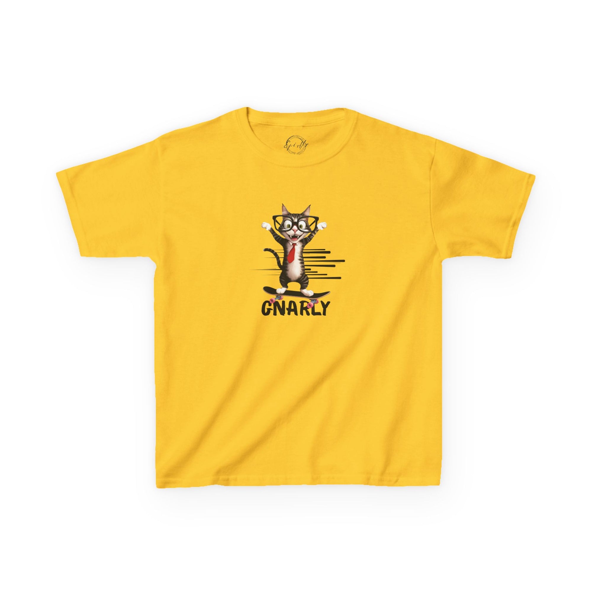 Kids Gnarly Cat Tee - Fun and Playful Cotton T-Shirt for Children