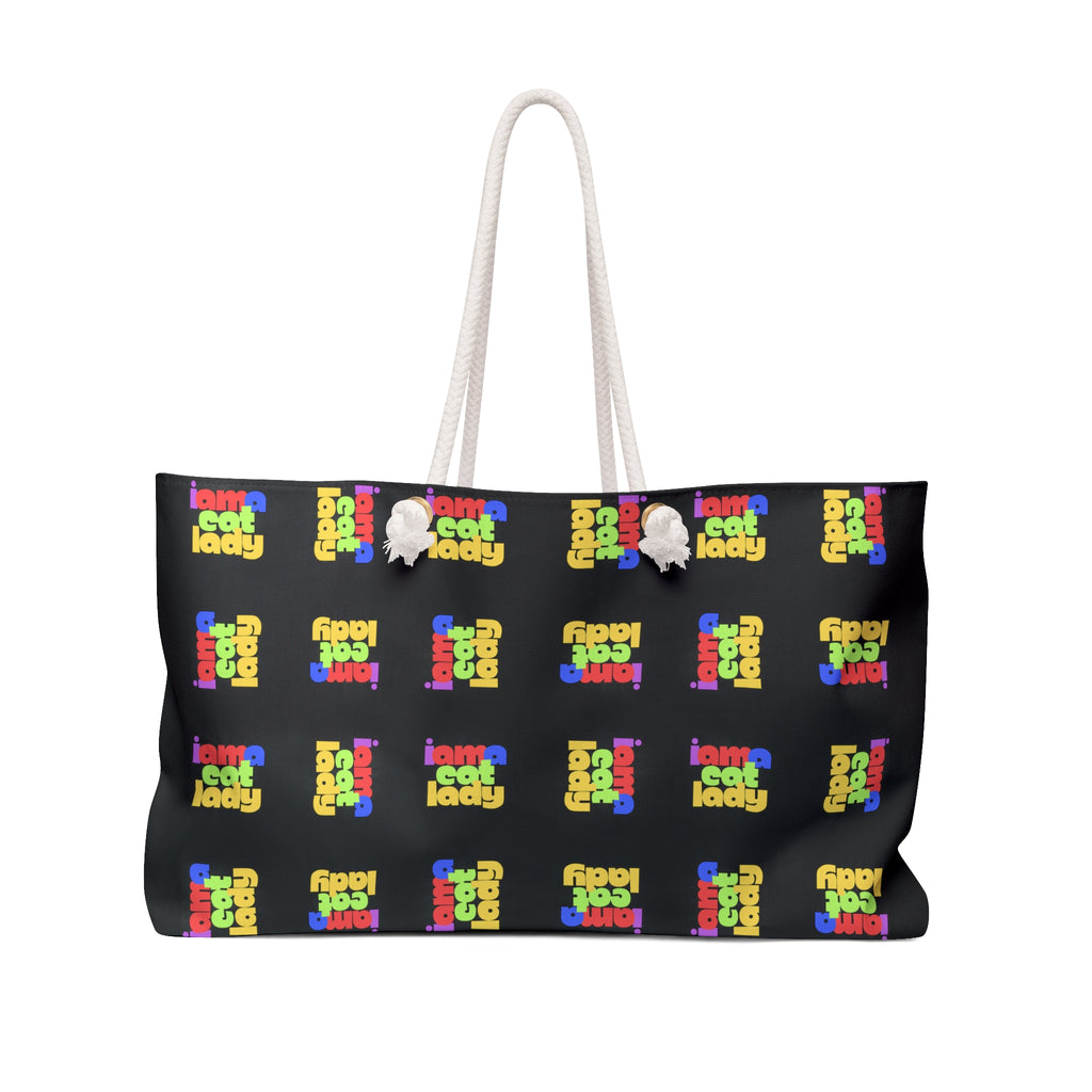 Colorful Cat Lady Weekender Bag