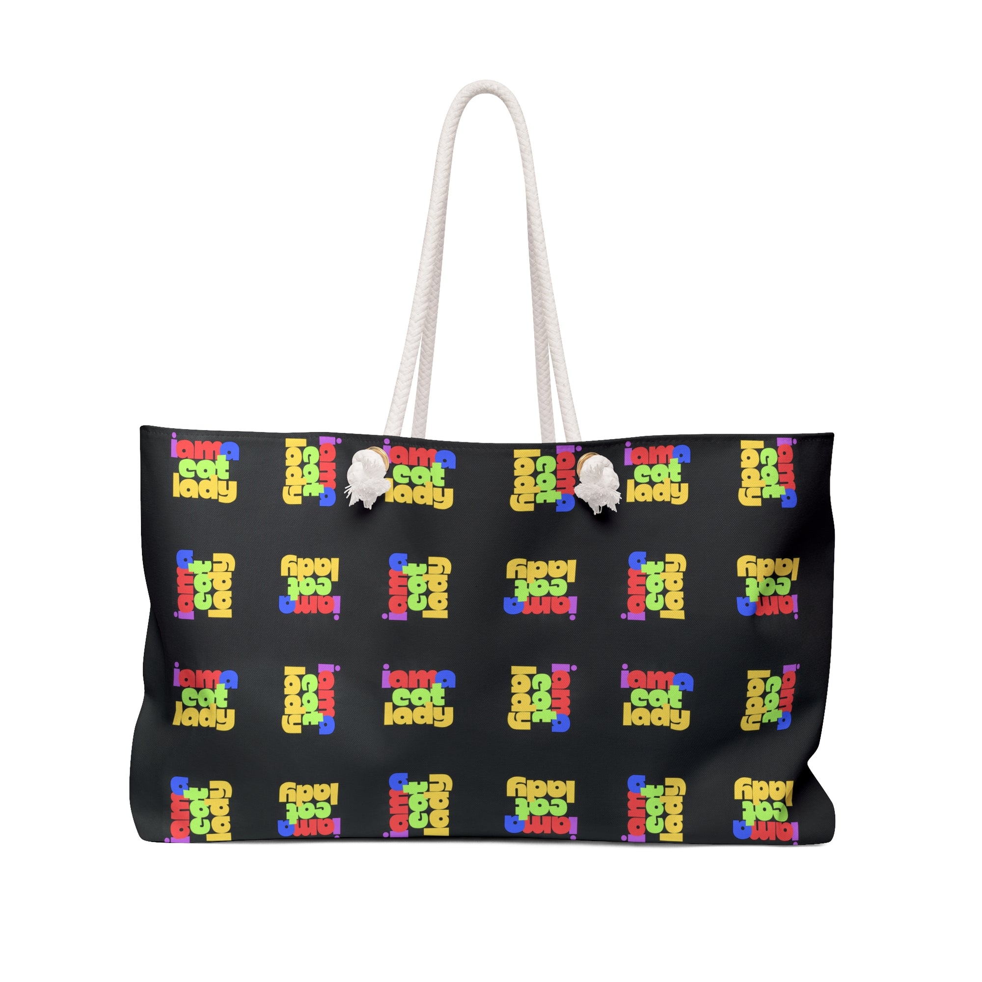 Colorful Cat Lady Weekender Bag