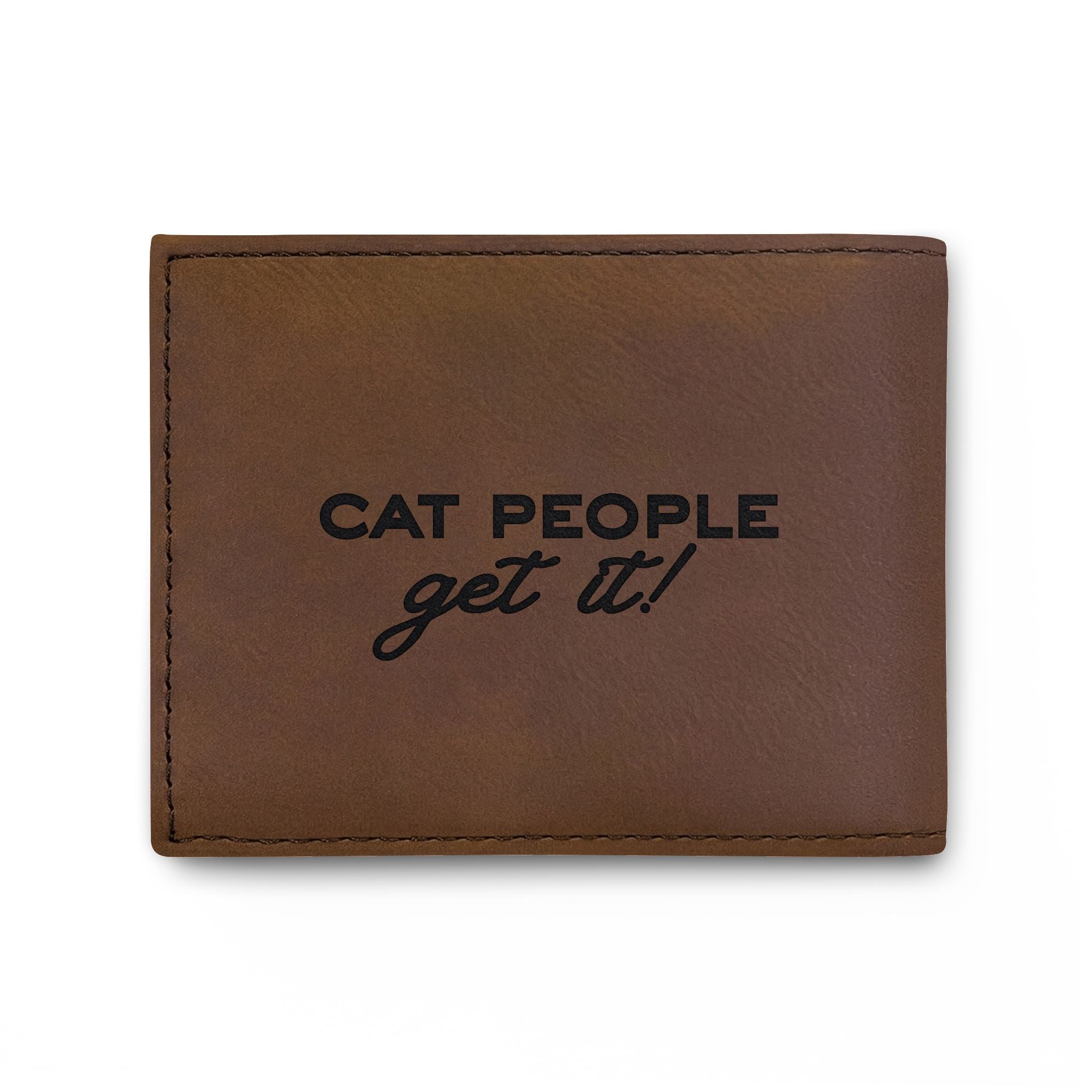 Cat People Get It RFID Slim Bifold Wallet