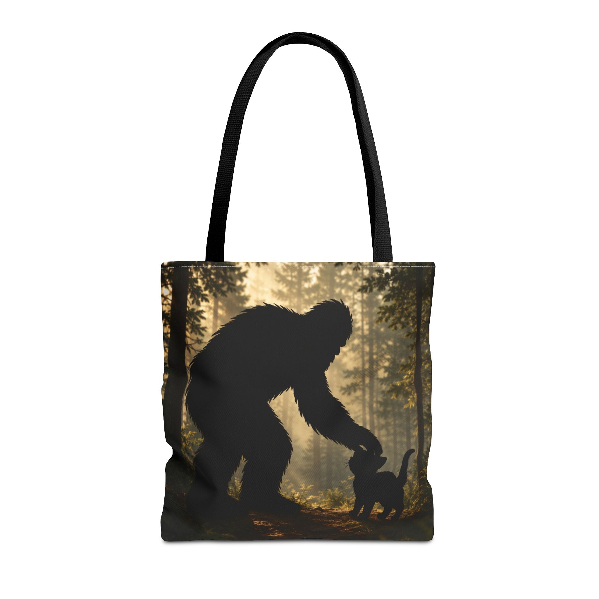 The Cat Saw It, Too Bigfoot & Cat Tote Bag