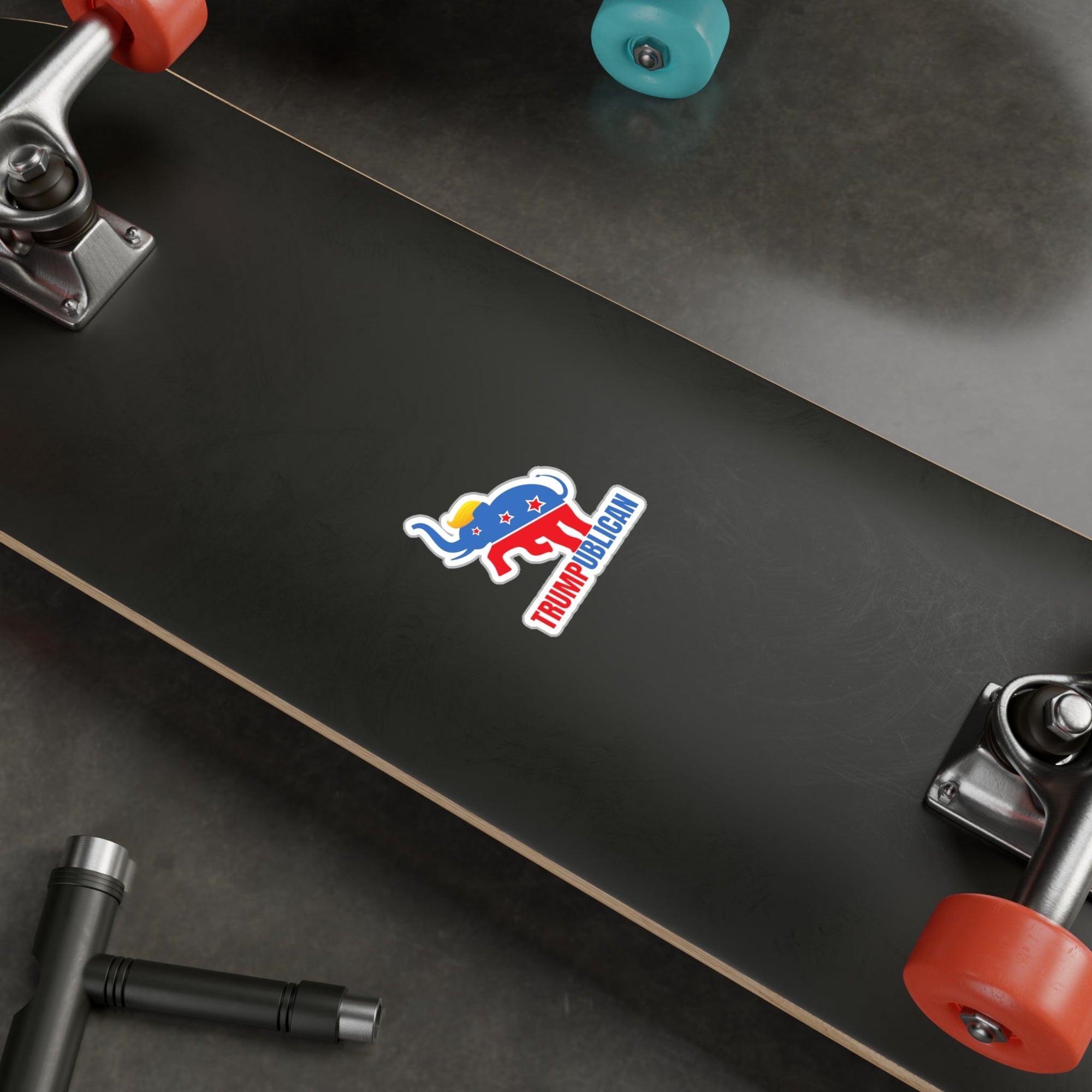 Trumpublican Elephant Vinyl Decal - Funny Political Sticker for Car, Laptop, or Home Printify