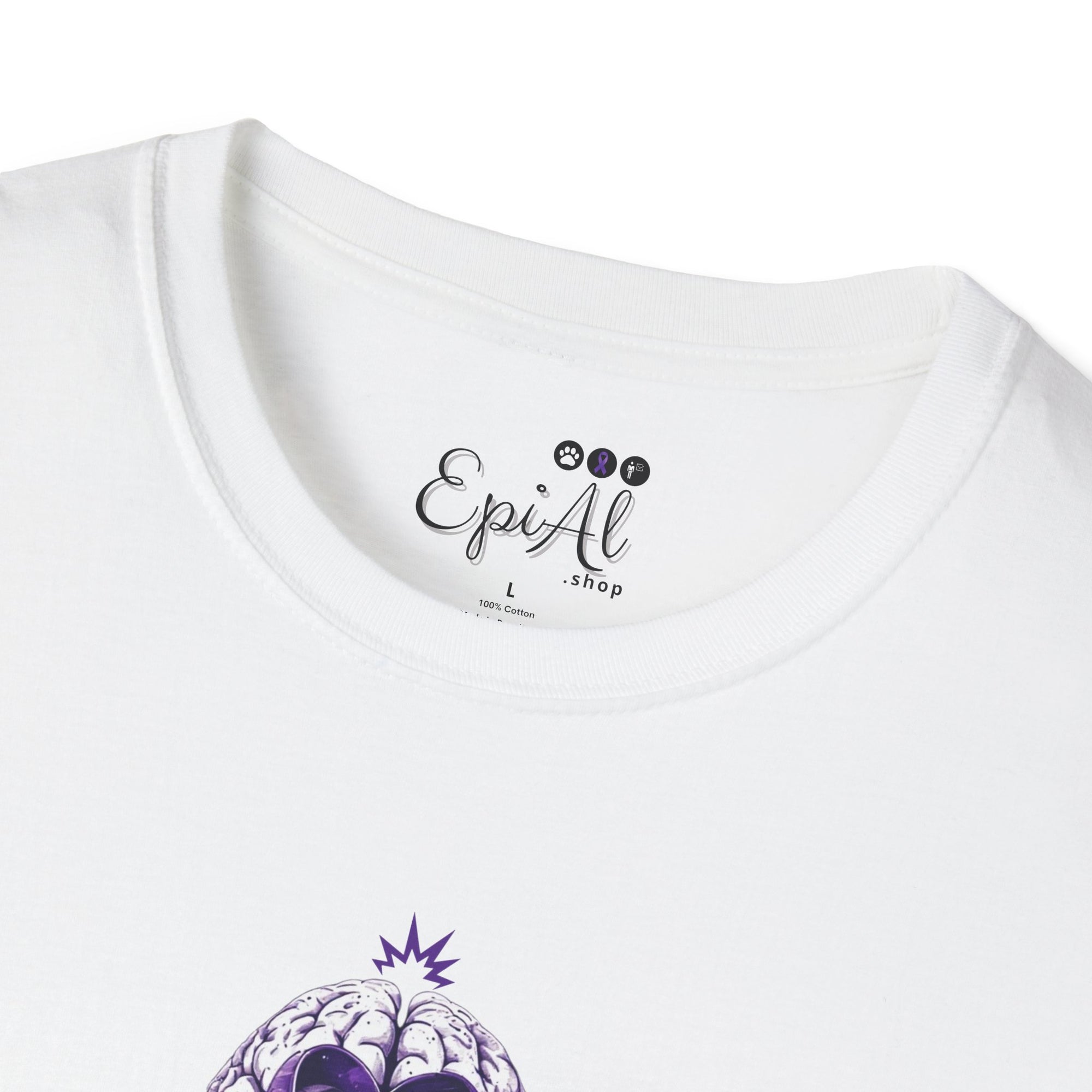 Purple Ribbon Brain Graphic Unisex T-Shirt