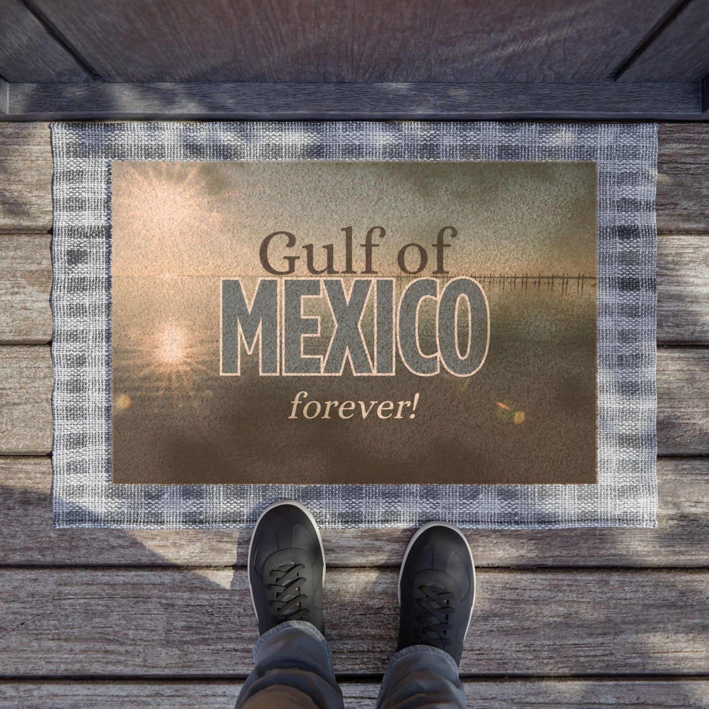 Gulf of Mexico Themed Doormat - Forever Welcome Mat for Coastal Decor