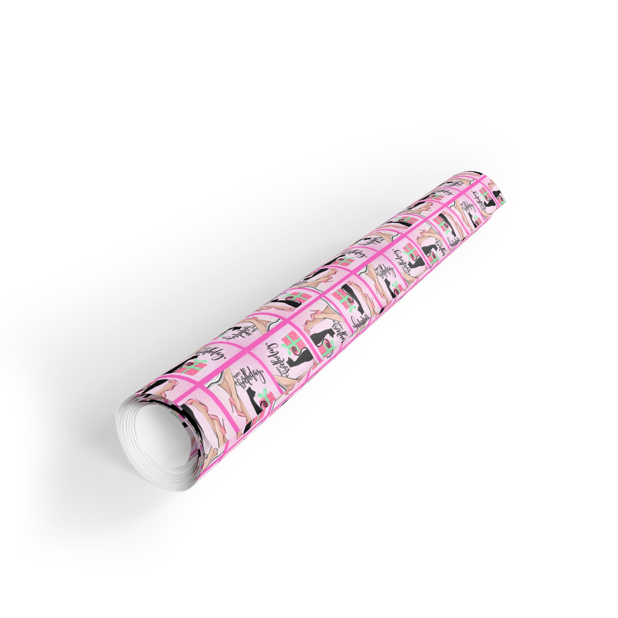 Charming Cat Lady Birthday Gift Wrapping Paper Roll