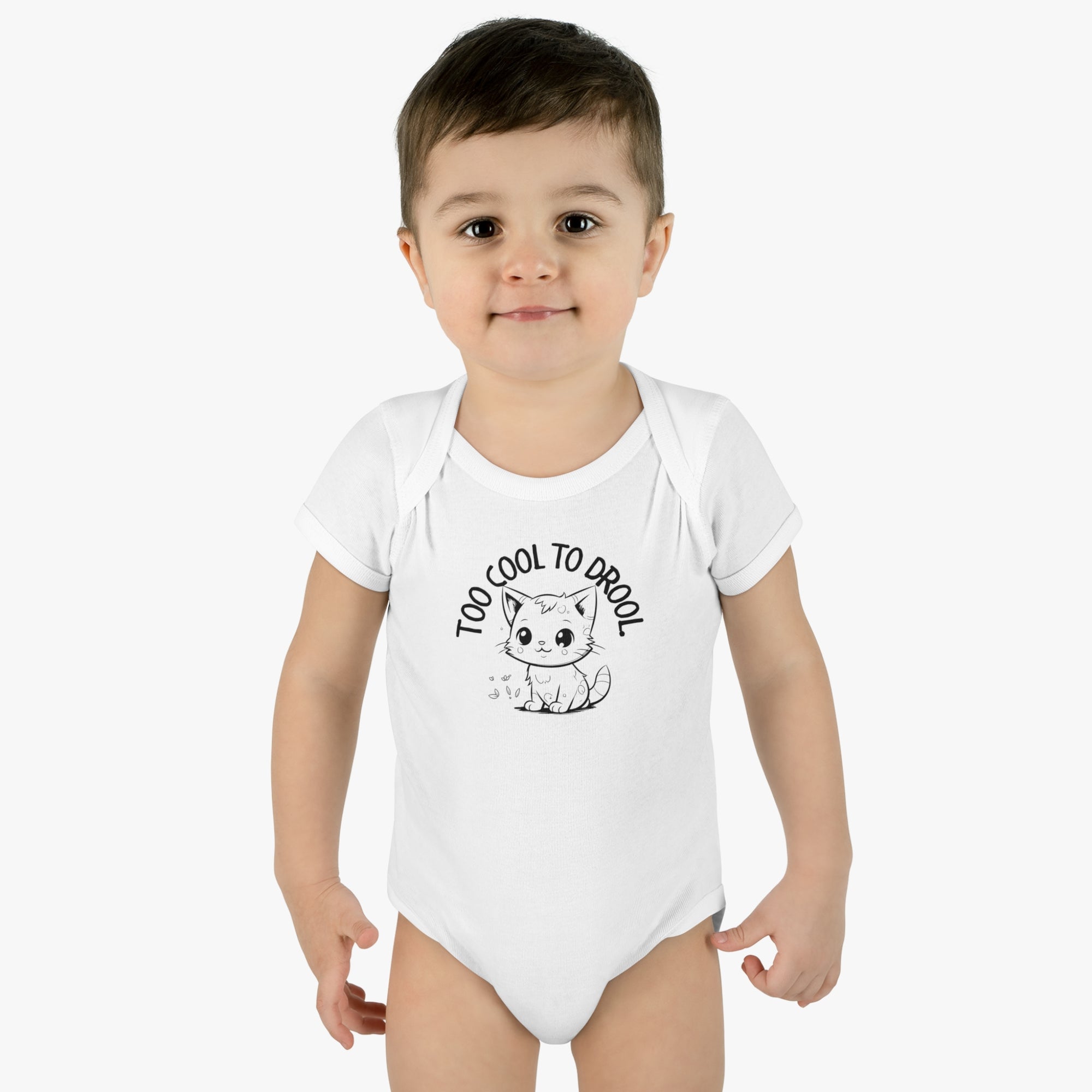 Too Cool To Drool Infant Baby Rib Bodysuit - Kids clothes - Epileptic Al’s Shop