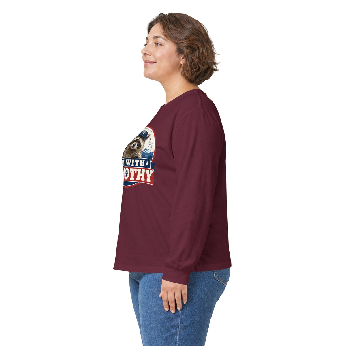 I’m With Jimothy Raccoon Long Sleeve T-Shirt