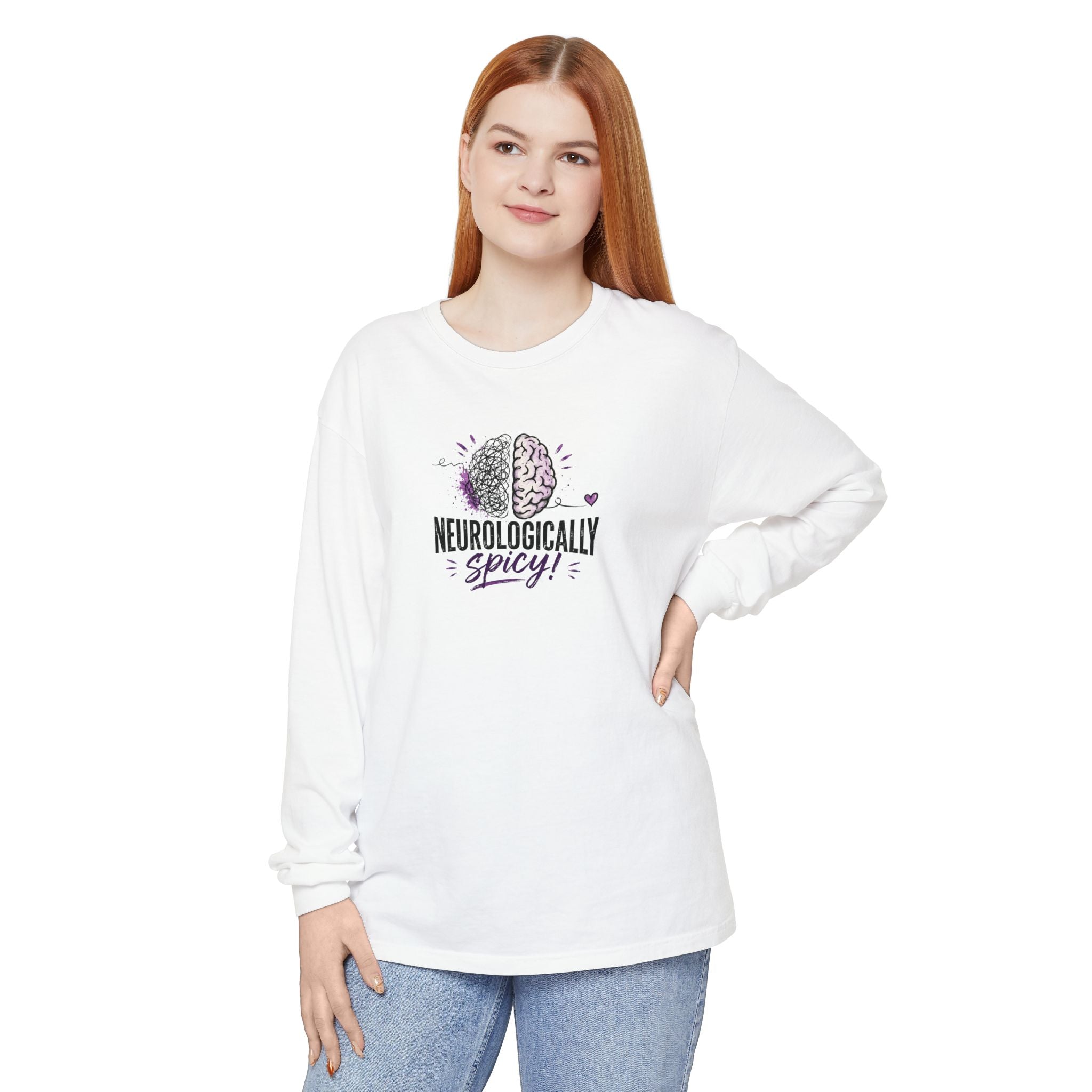 Neurologically Spicy Epilepsy Awareness Garment-Dyed Long Sleeve Shirt