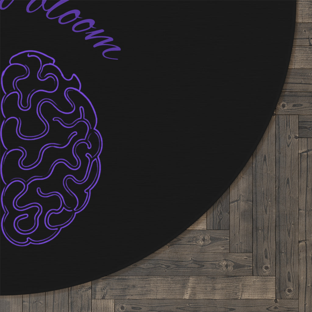 Wired to Bloom Epilepsy Awareness Round Rug