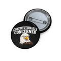 Constitutionally Concerned Bald Eagle Pin Button | Patriotic Political Statement Badge