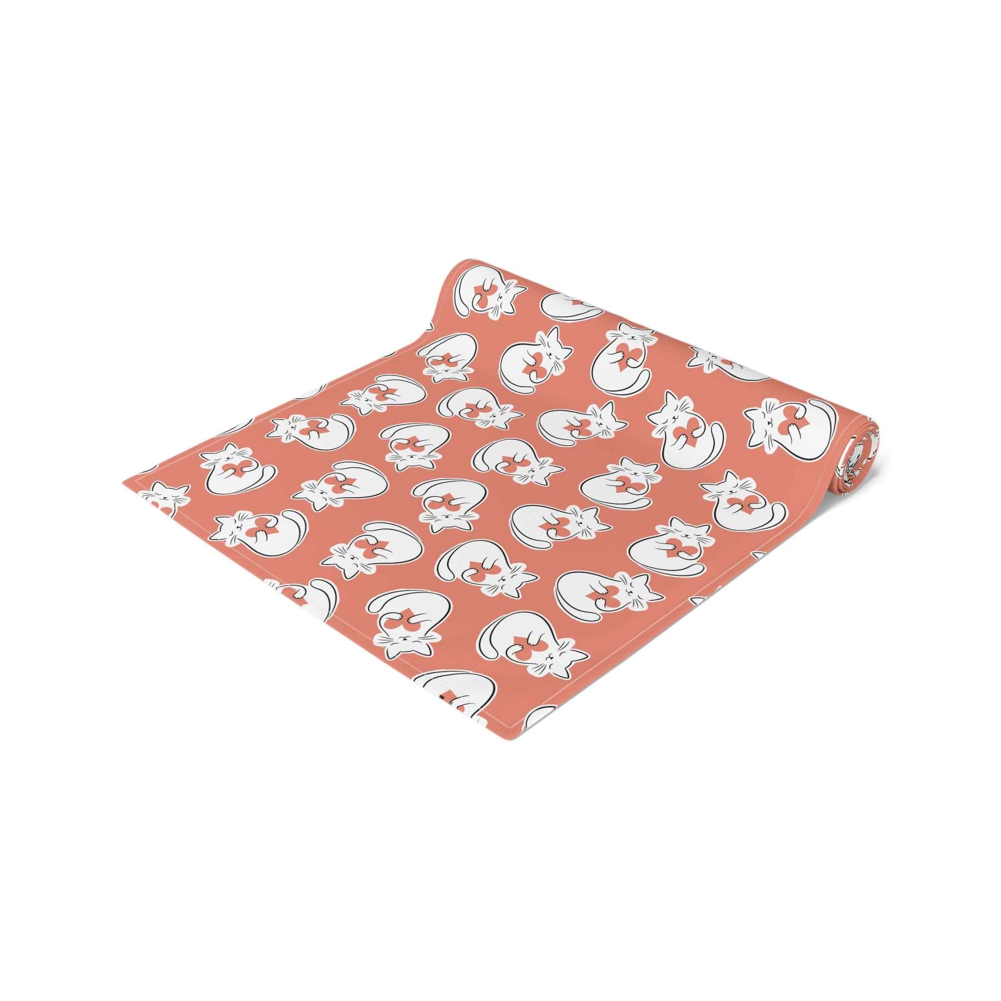 Heart Cat Table Runner – Sweet, Bold, and Slightly Extra