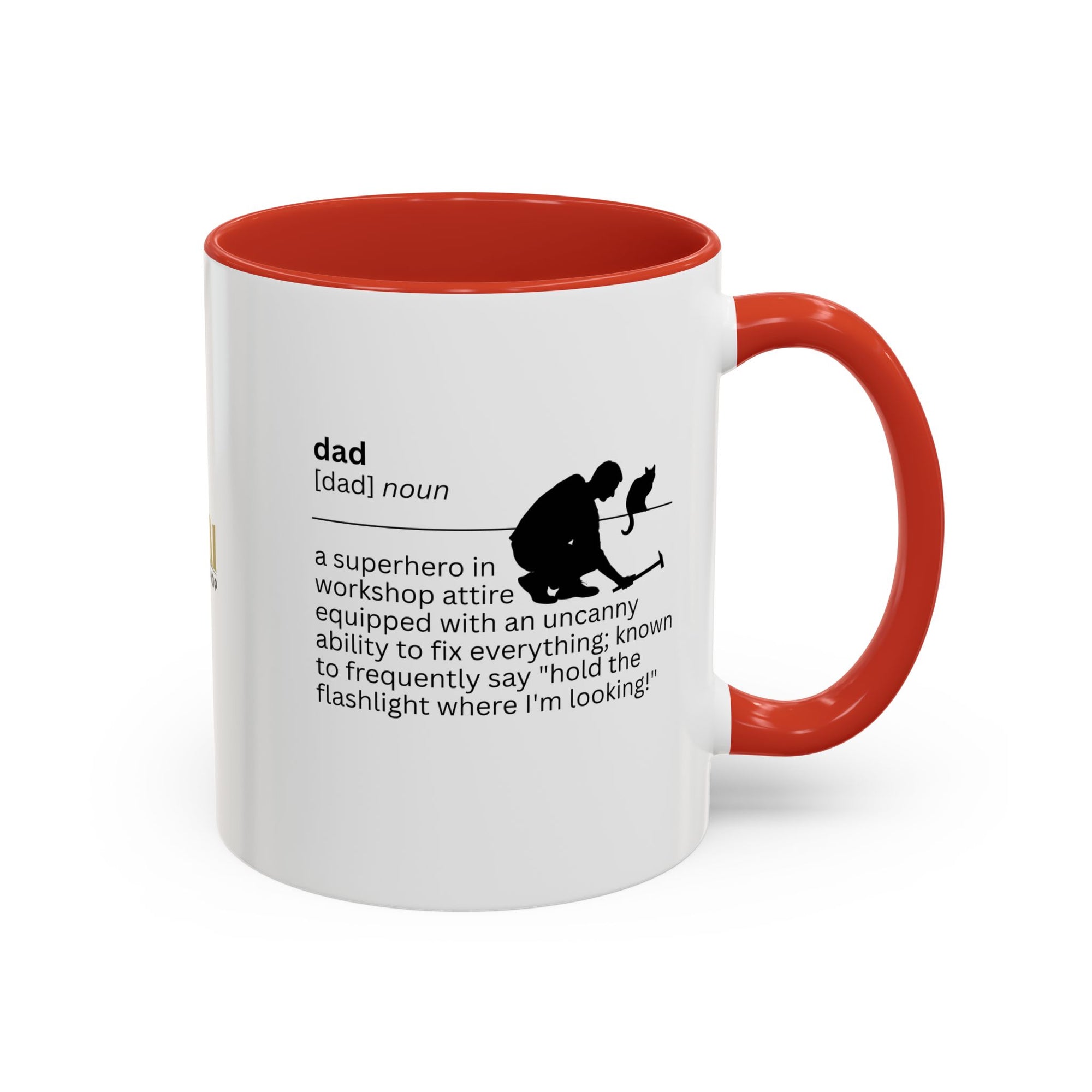 Dad Flashlight Accent Coffee Mug - Perfect Gift for Dads