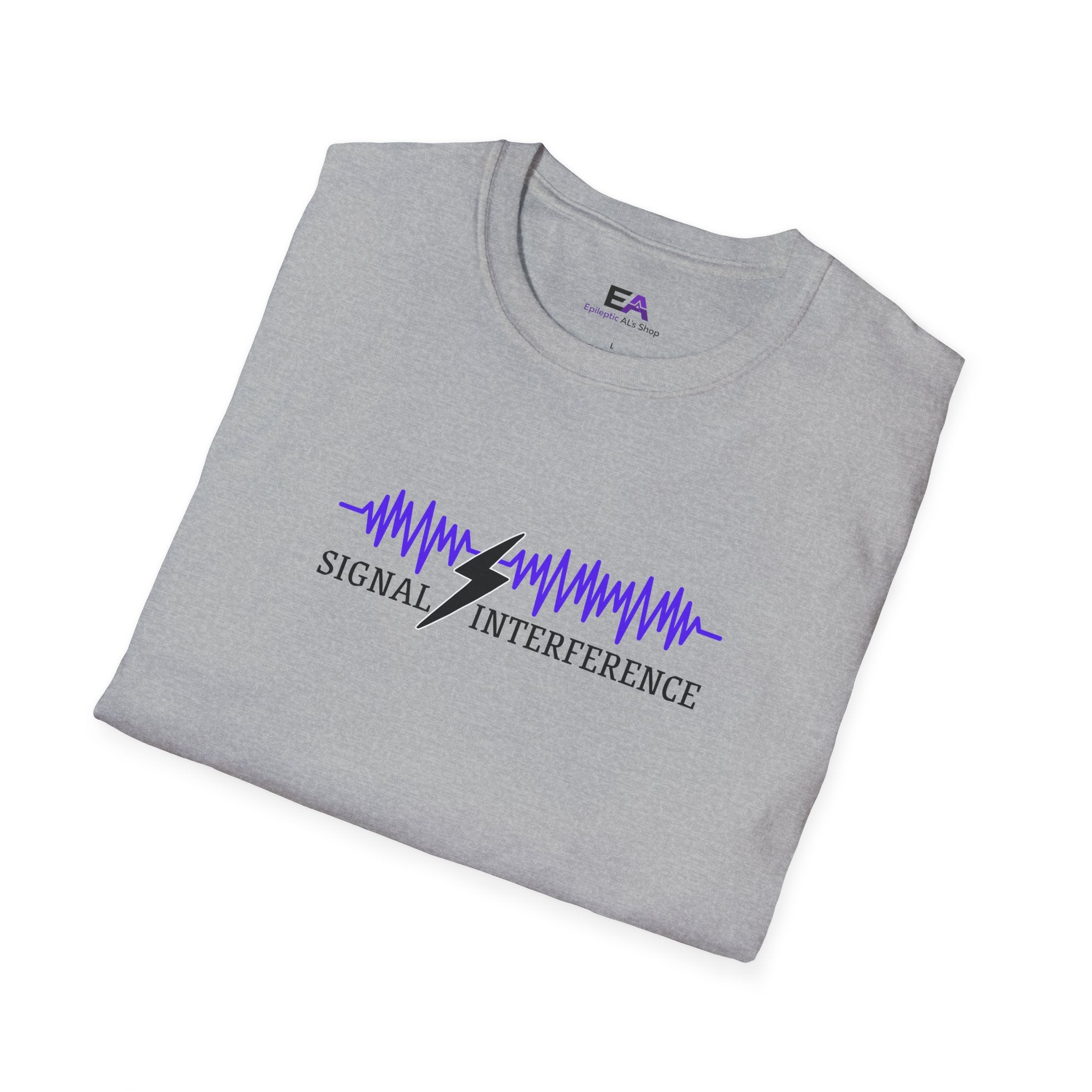 Signal Interference Women’s Tee – Minimalist Waveform Graphic T-Shirt