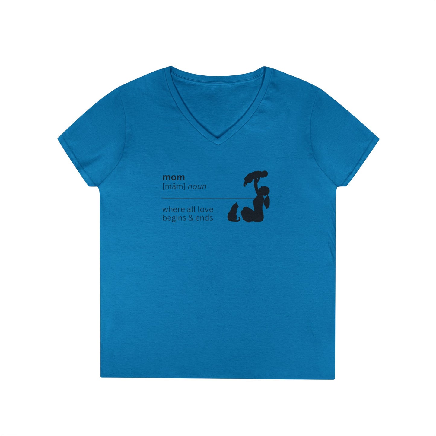 Mom Definition V-Neck T-Shirt - Where Love Begins