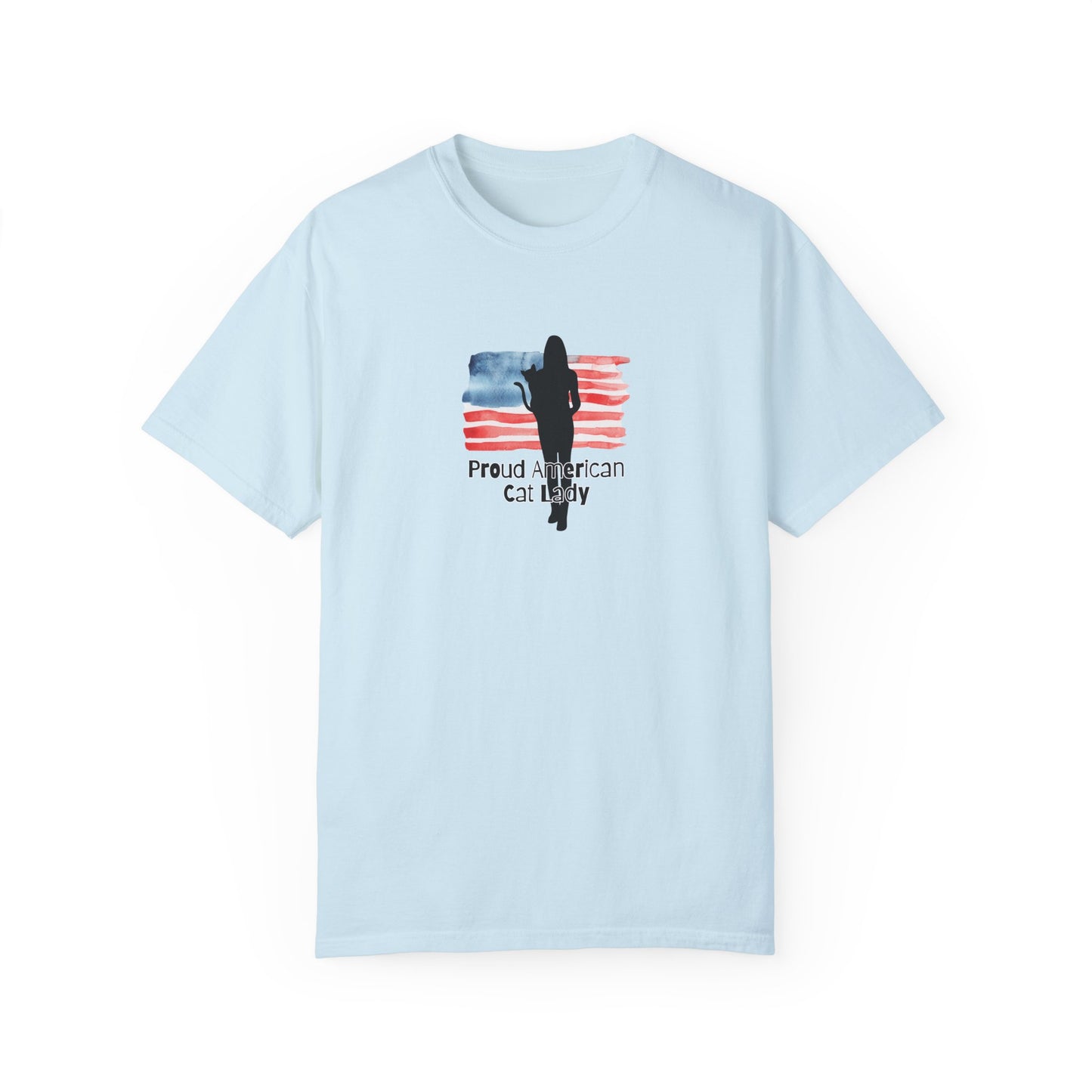 Proud American Cat Lady T-Shirt - Casual Unisex Tee for Cat Lovers