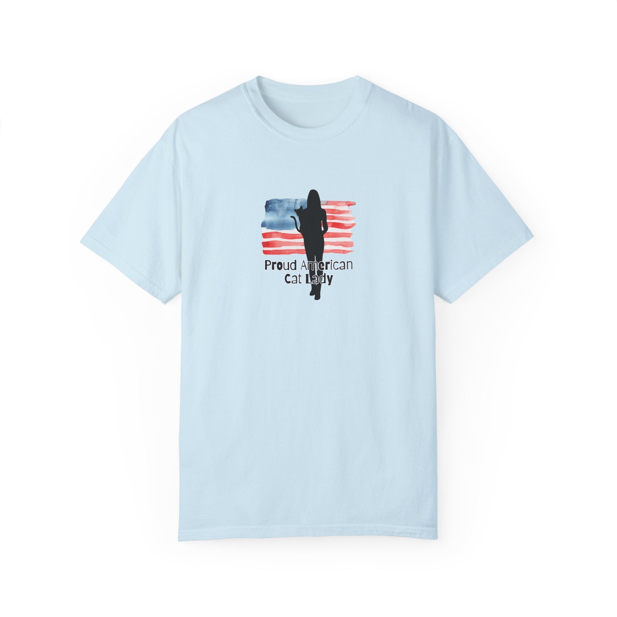 Proud American Cat Lady T-Shirt - Casual Unisex Tee for Cat Lovers