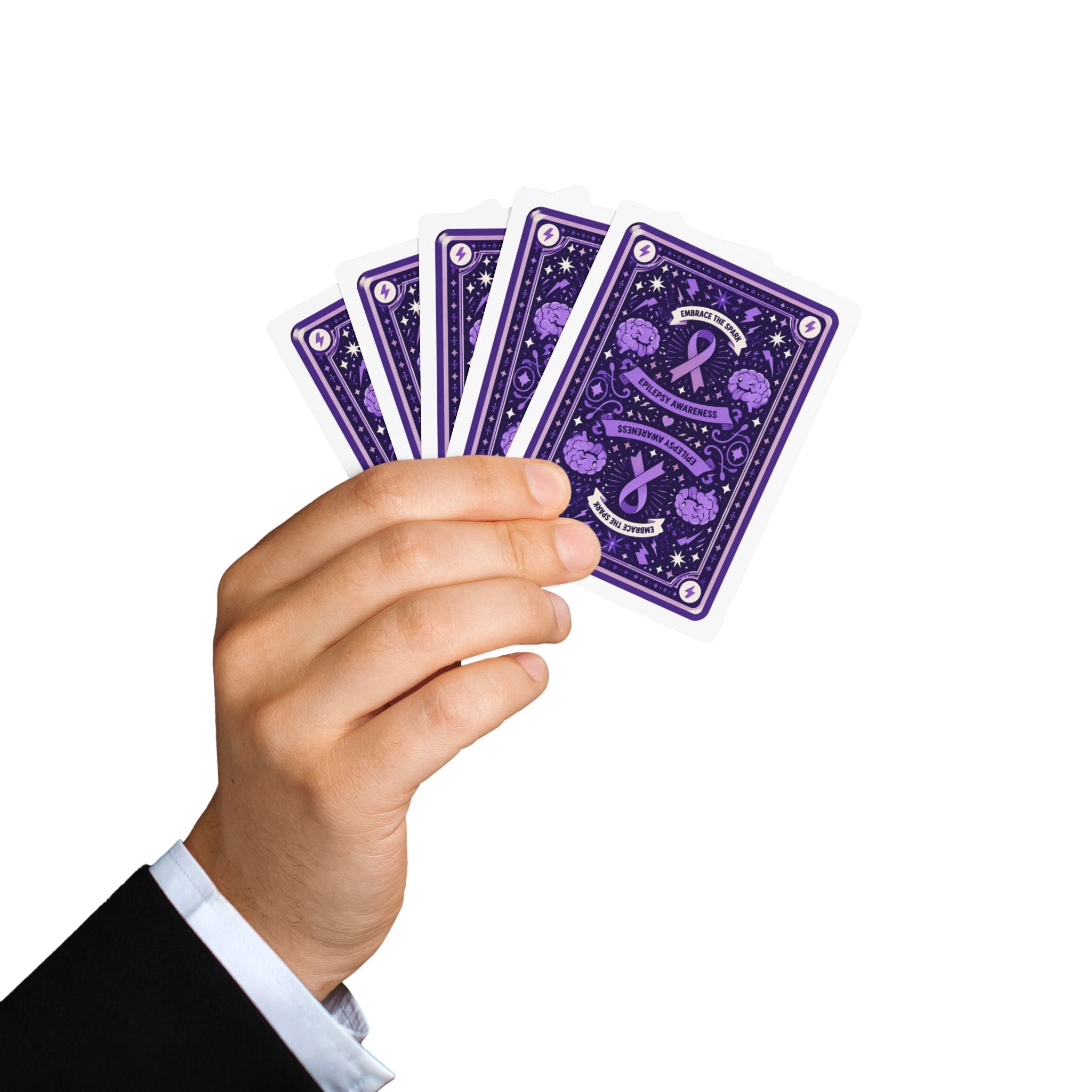 Epilepsy Awareness Playing Cards – Purple Ribbon Poker Deck