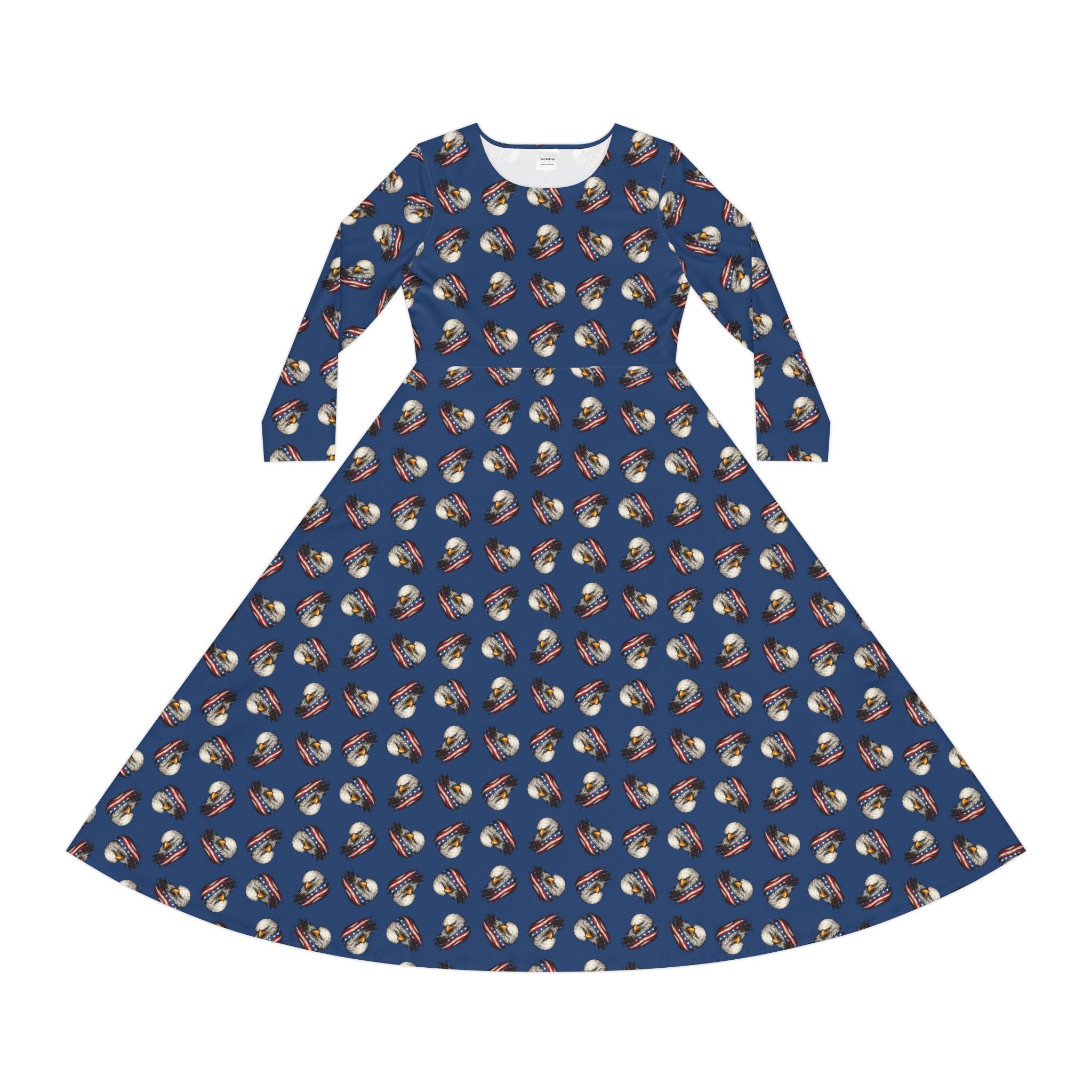 America: Weathering Storms Since 1776 Long Sleeve Skater Dress