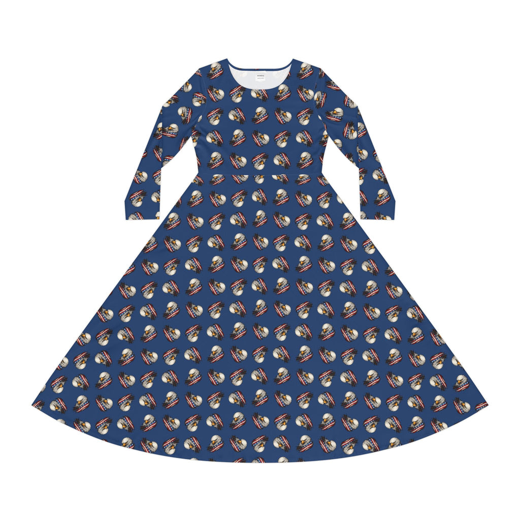 America: Weathering Storms Since 1776 Long Sleeve Skater Dress
