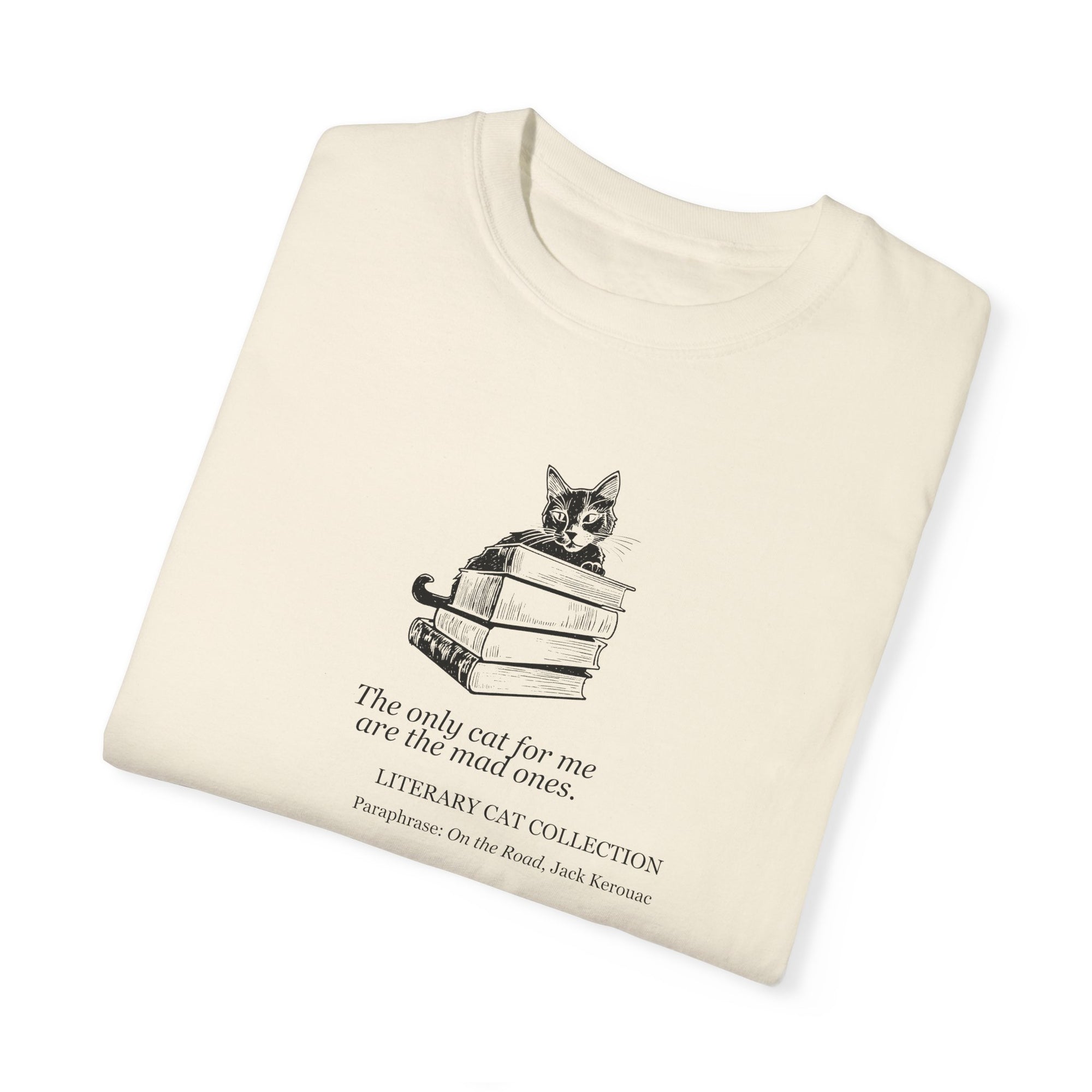 Literary Cat Unisex T-Shirt - On the Road