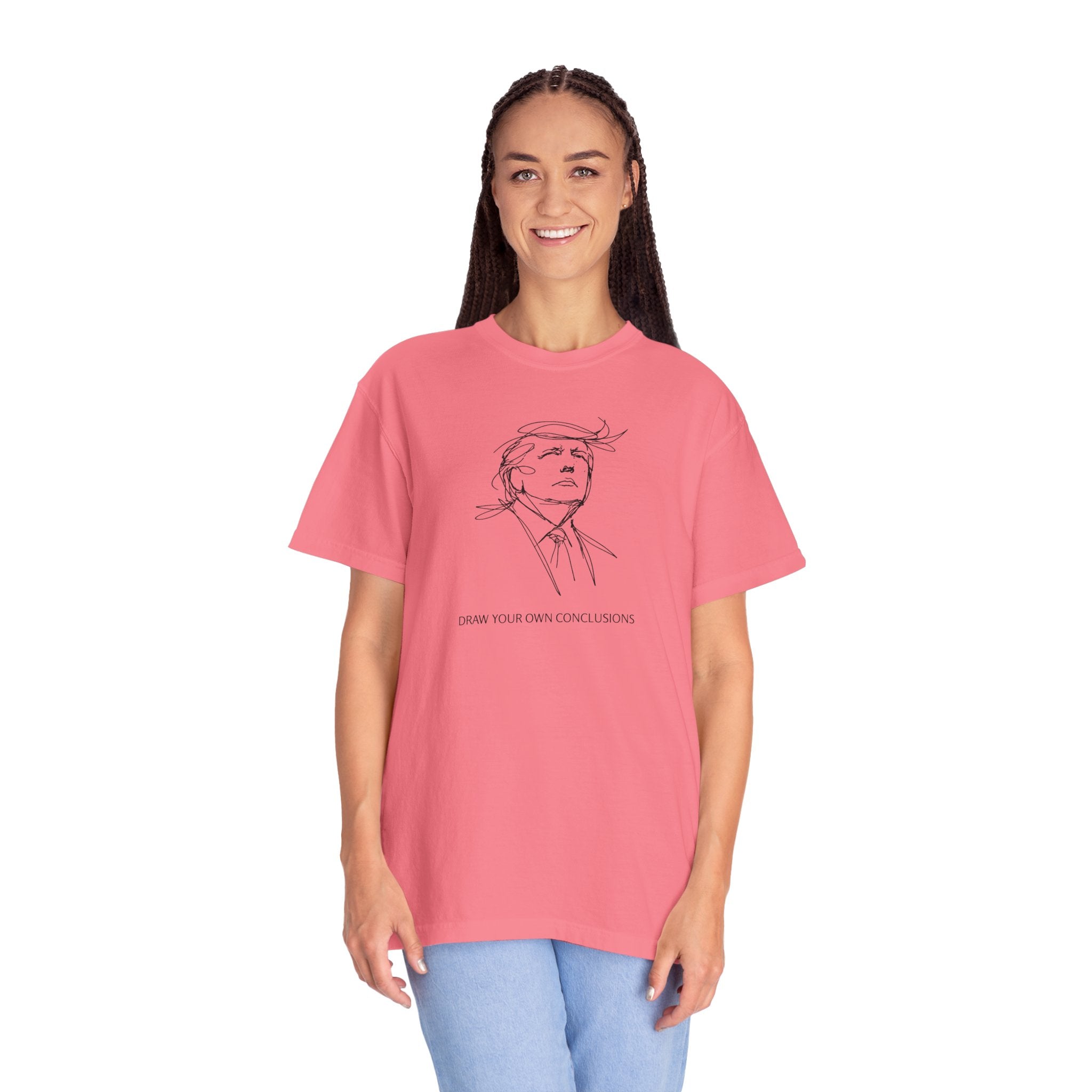 Draw Your Own Conclusions Unisex Graphic Tee – Minimal Line Art Statement Shirt