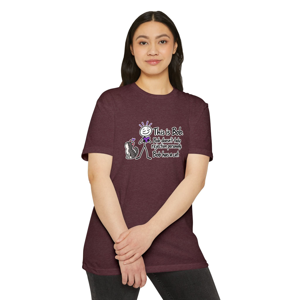 This Is Bob. Bob Has a Cat. Funny Cat Lover T-Shirt | Cat Humor Tee
