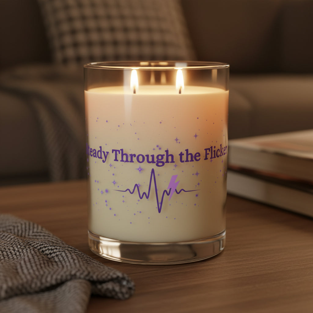 Steady Through the Flicker Candle – Neurostrong Epilepsy Awareness Soy Candle