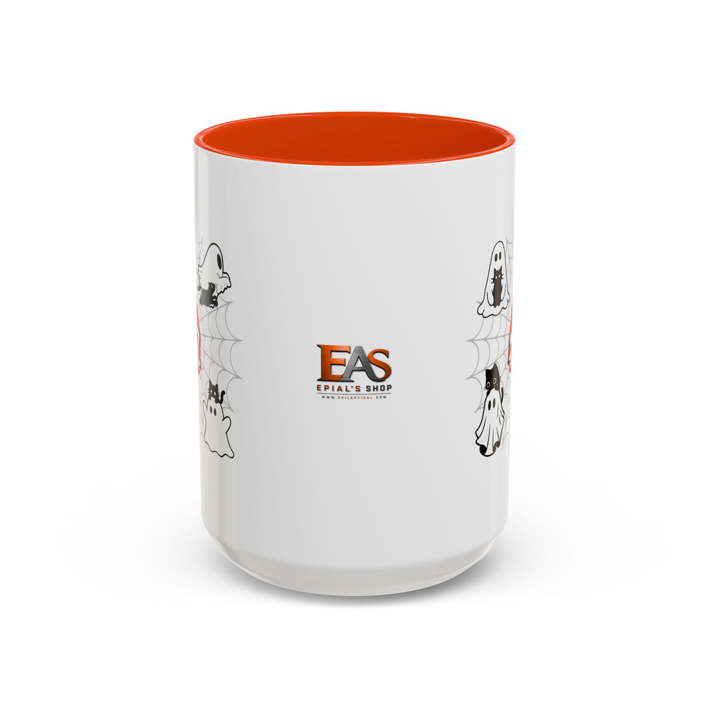 Ghost Cats Halloween Accent Mug (11oz, 15oz)