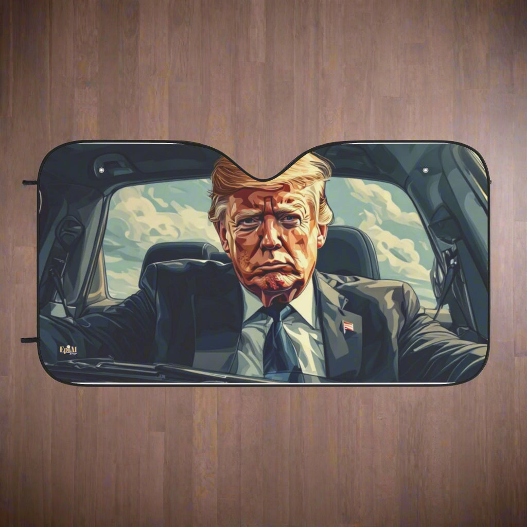 Car Sun Shades with Presidential Design - Fun Auto Accessory