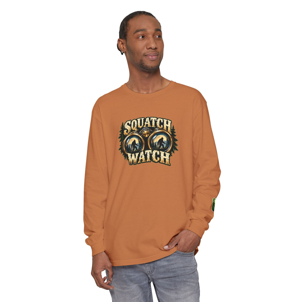 Squatch Watch Bigfoot Long Sleeve Shirt | Sasquatch Graphic Tee