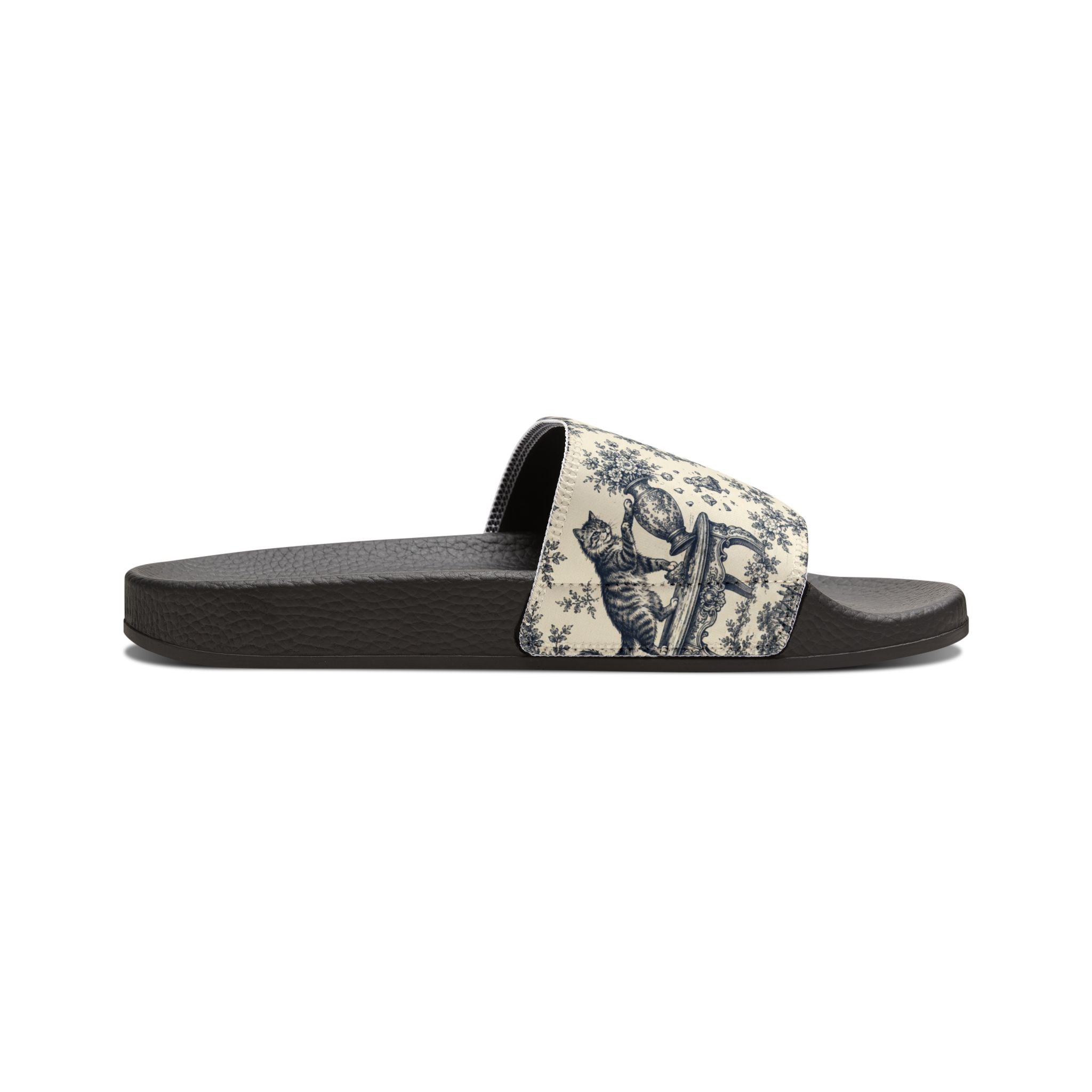 Toile Cats Slide Sandals (Removal Straps)