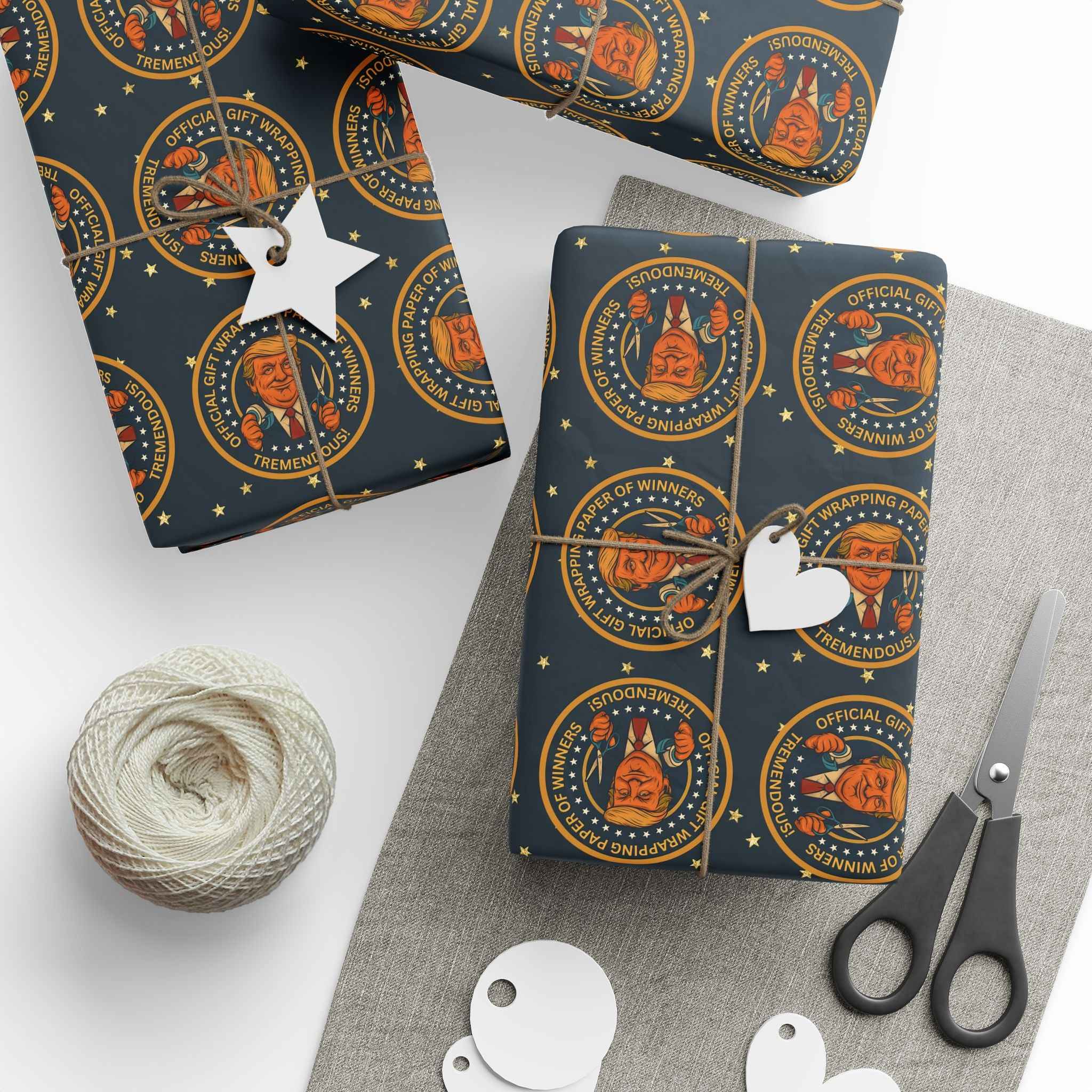 Political Parody “Official Gift Wrapping Paper of Winners” – Tremendous Seal Pattern