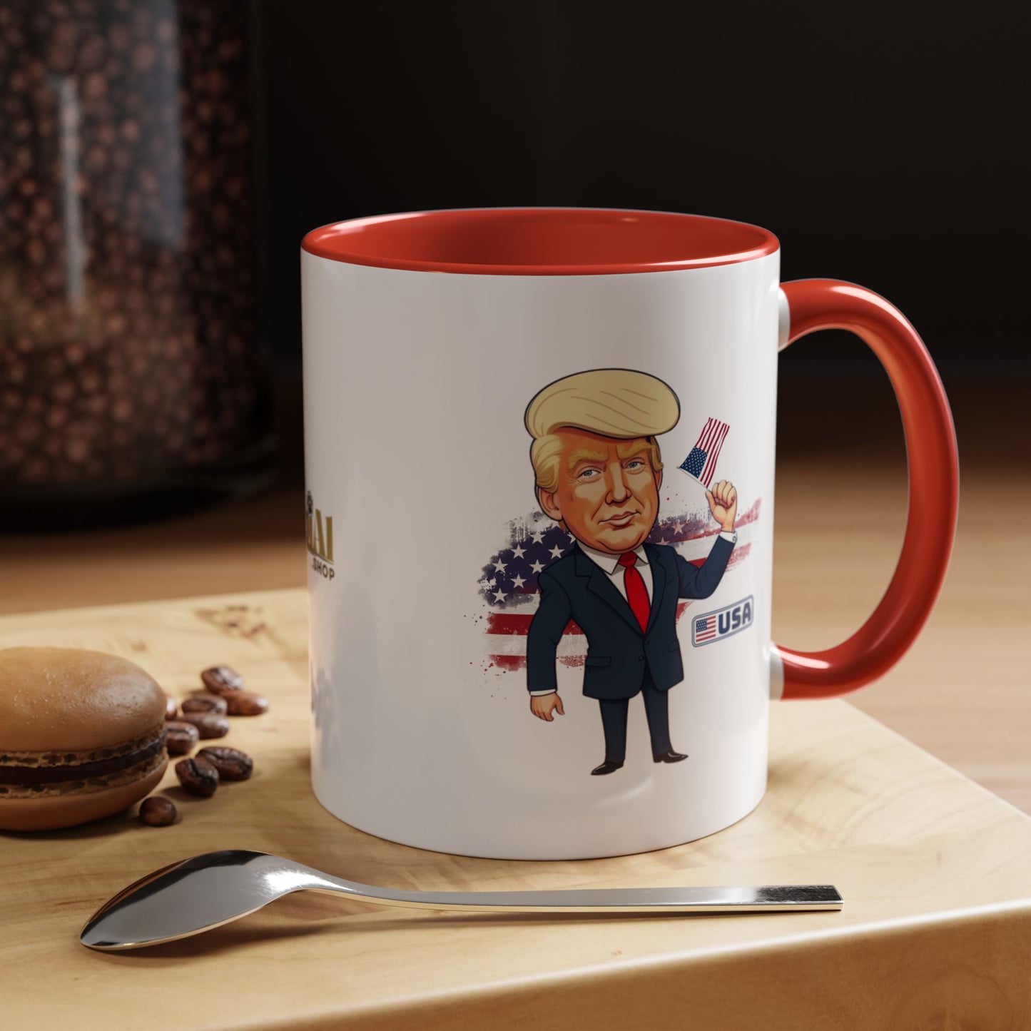 Flag Waving Trump USA Coffee Mug