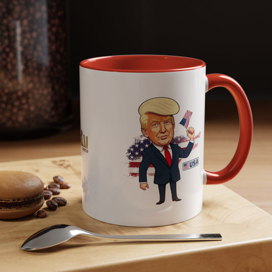 Flag Waving Trump USA Coffee Mug