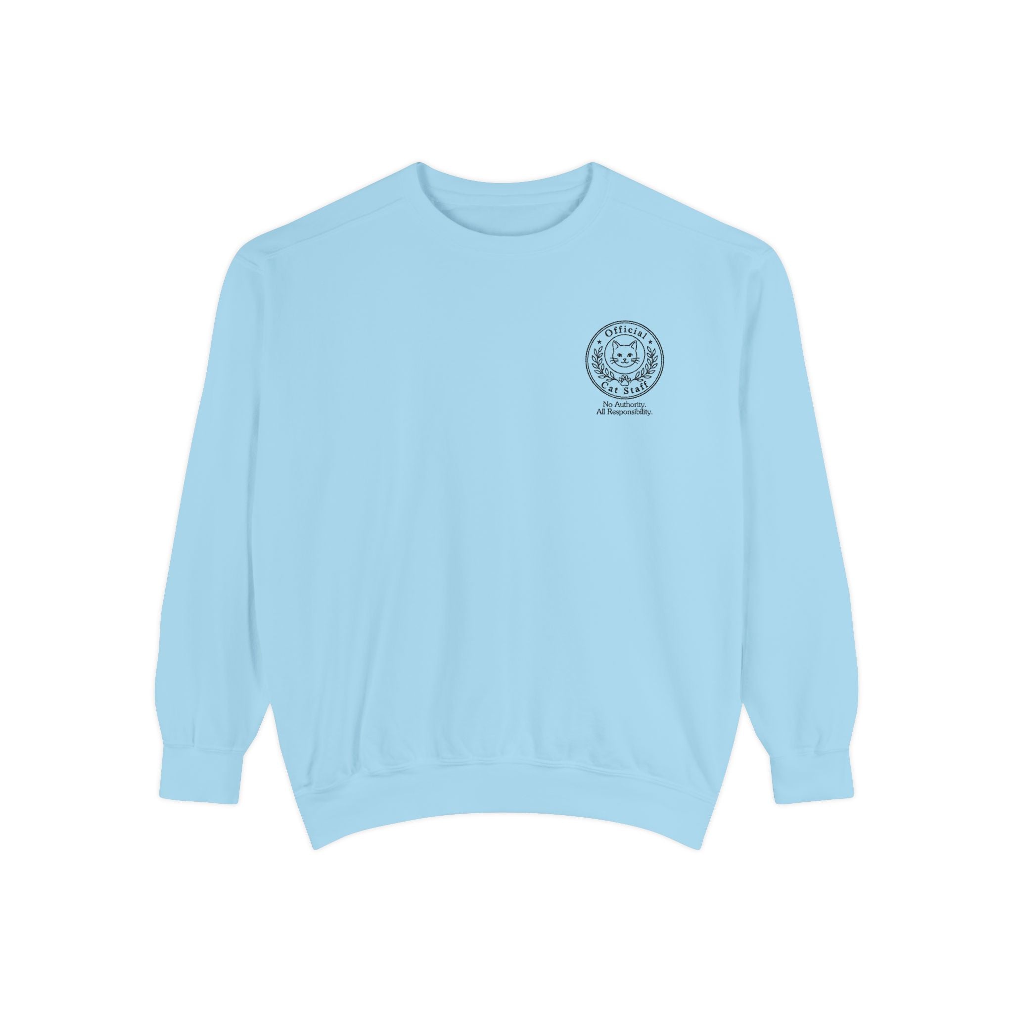 Official Cat Staff Embroidered Relaxed-Fit Sweatshirt