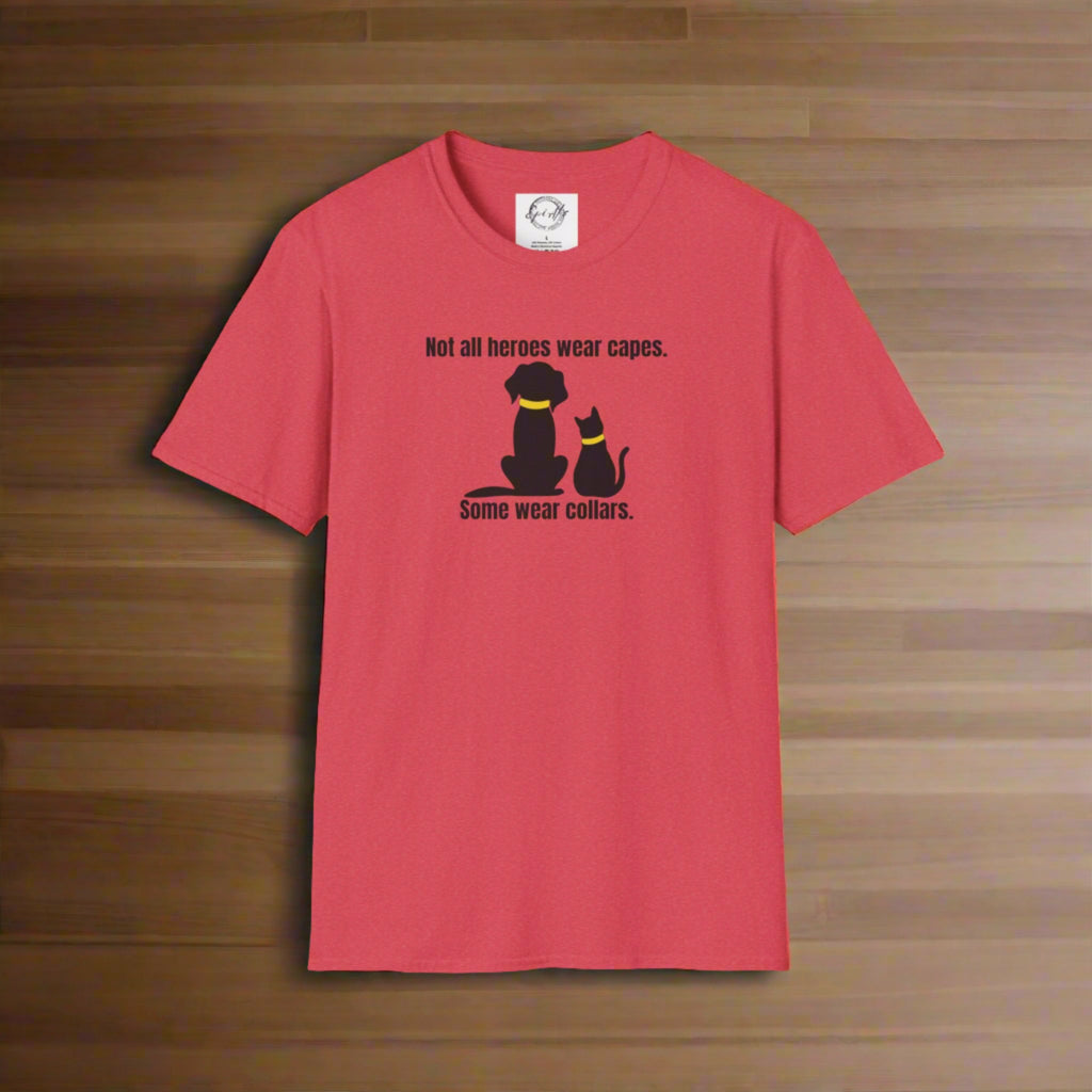 Heroes in Collars Unisex Softstyle T - Shirt - T - Shirt - Epileptic Al’s Shop