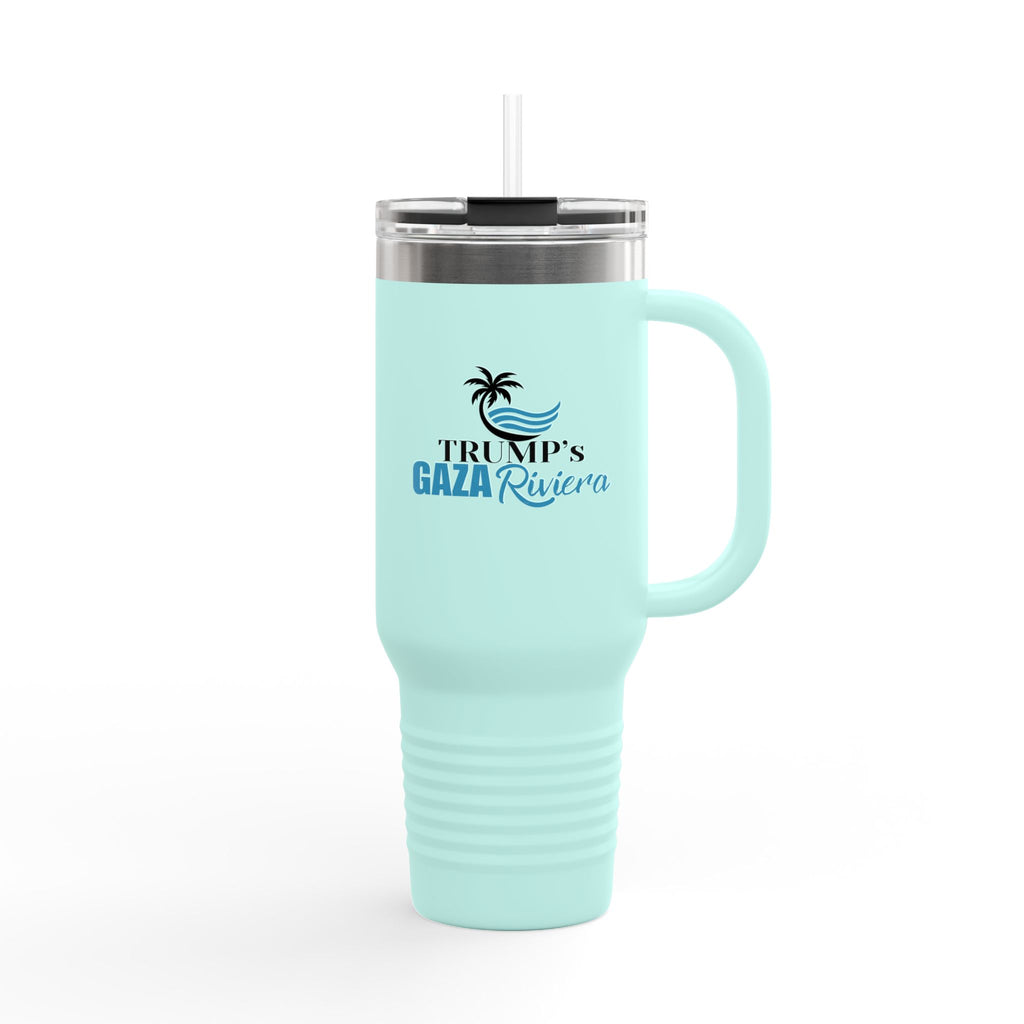 40oz Trump's Gaza Riviera Tumbler with Straw